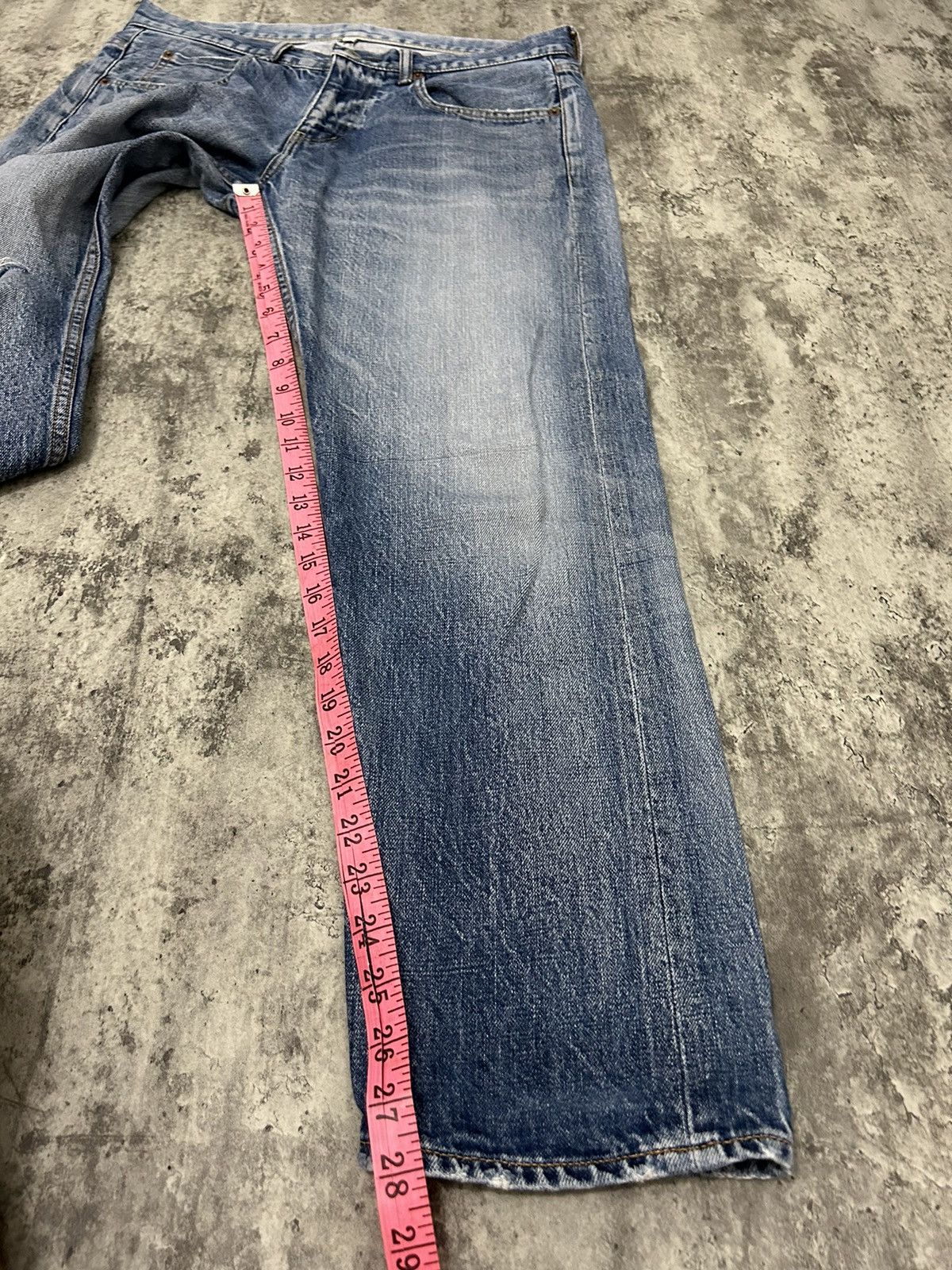 Japanese Brand HBNS Japan Selvedge Distressed Jeans Size US 34 / EU 50 - 22 Thumbnail