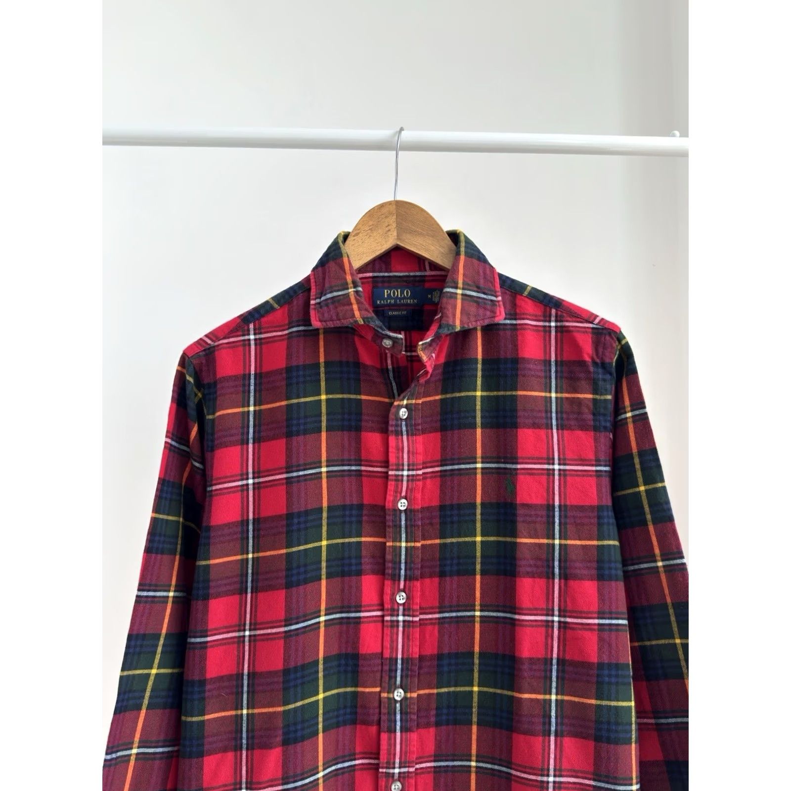 Polo Ralph Lauren VINTAGE Polo Ralph Lauren Shirt Plaid Checked Button-Up Red Men M Size US M / EU 48-50 / 2 - 7 Thumbnail