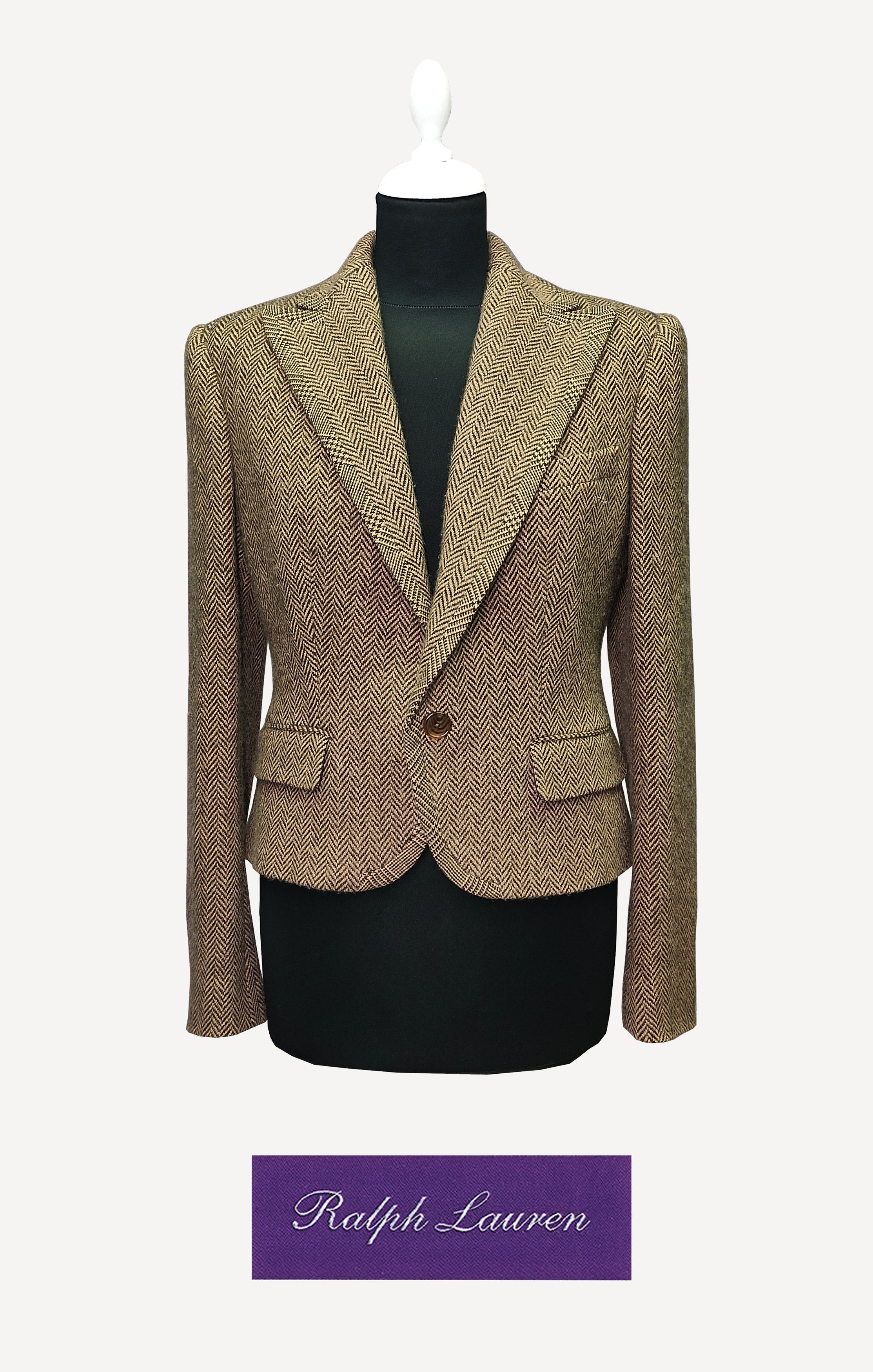 Ralph Lauren Purple Label RALPH LAUREN COLLECTION _ F/W 2003 _CASHMERE _ HERRINGBONE Size M / US 6-8 / IT 42-44 - 1 Thumbnail