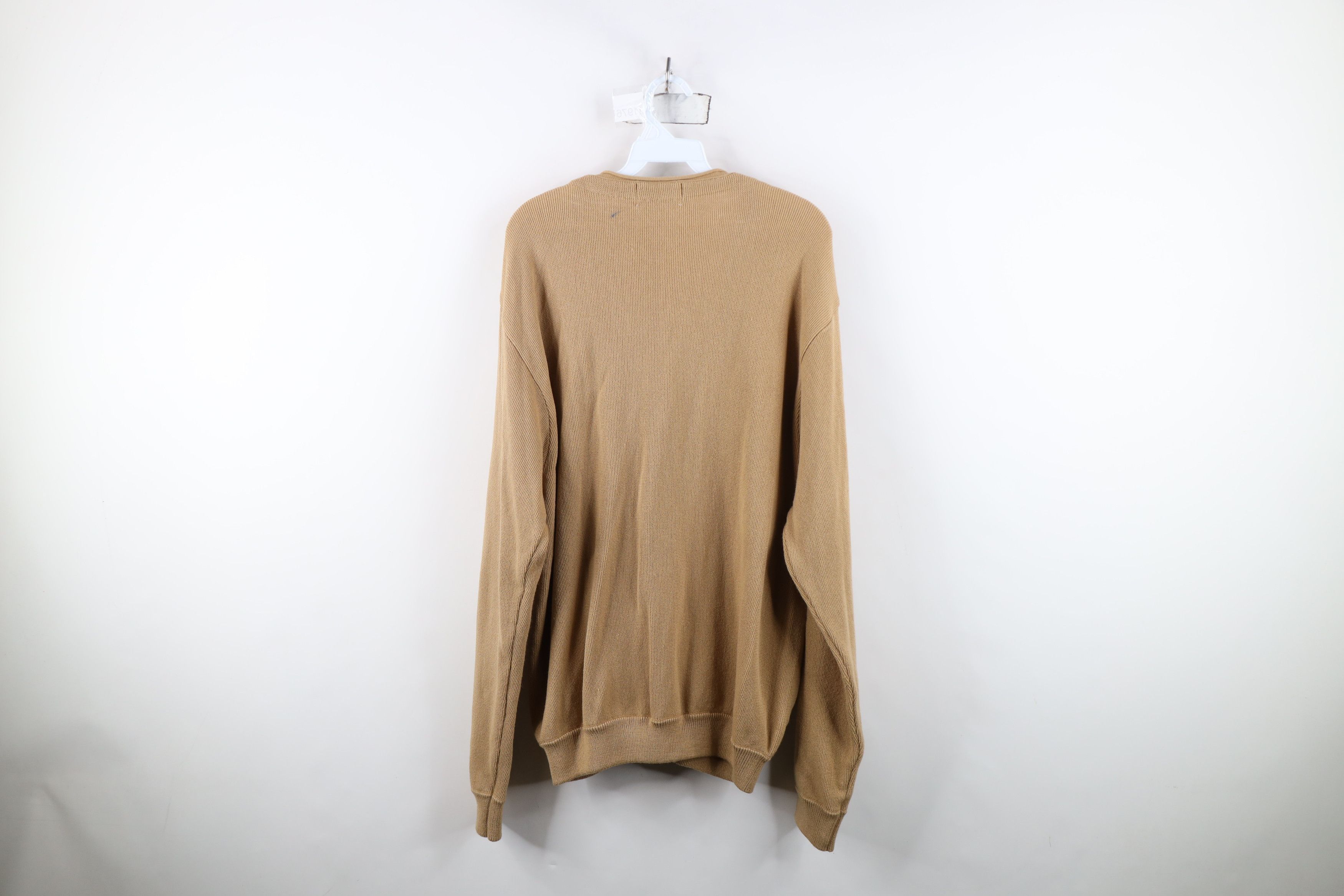 Vintage Vintage 90s Streetwear Kurt Cobain Cardigan Sweater Khaki Size US XXL / EU 58 / 5 - 8 Thumbnail