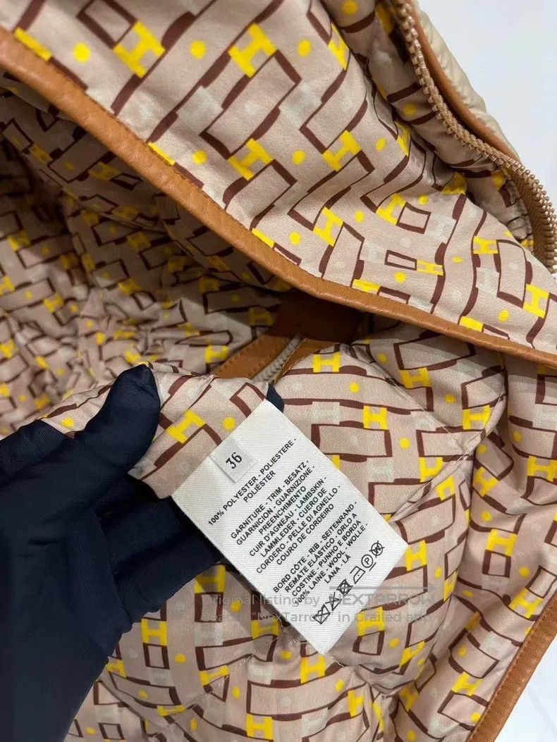 Hermes Hermes 21 Autumn/Winter Mid-length Beige Down Jacket Size XS / US 0-2 / IT 36-38 - 5 Thumbnail