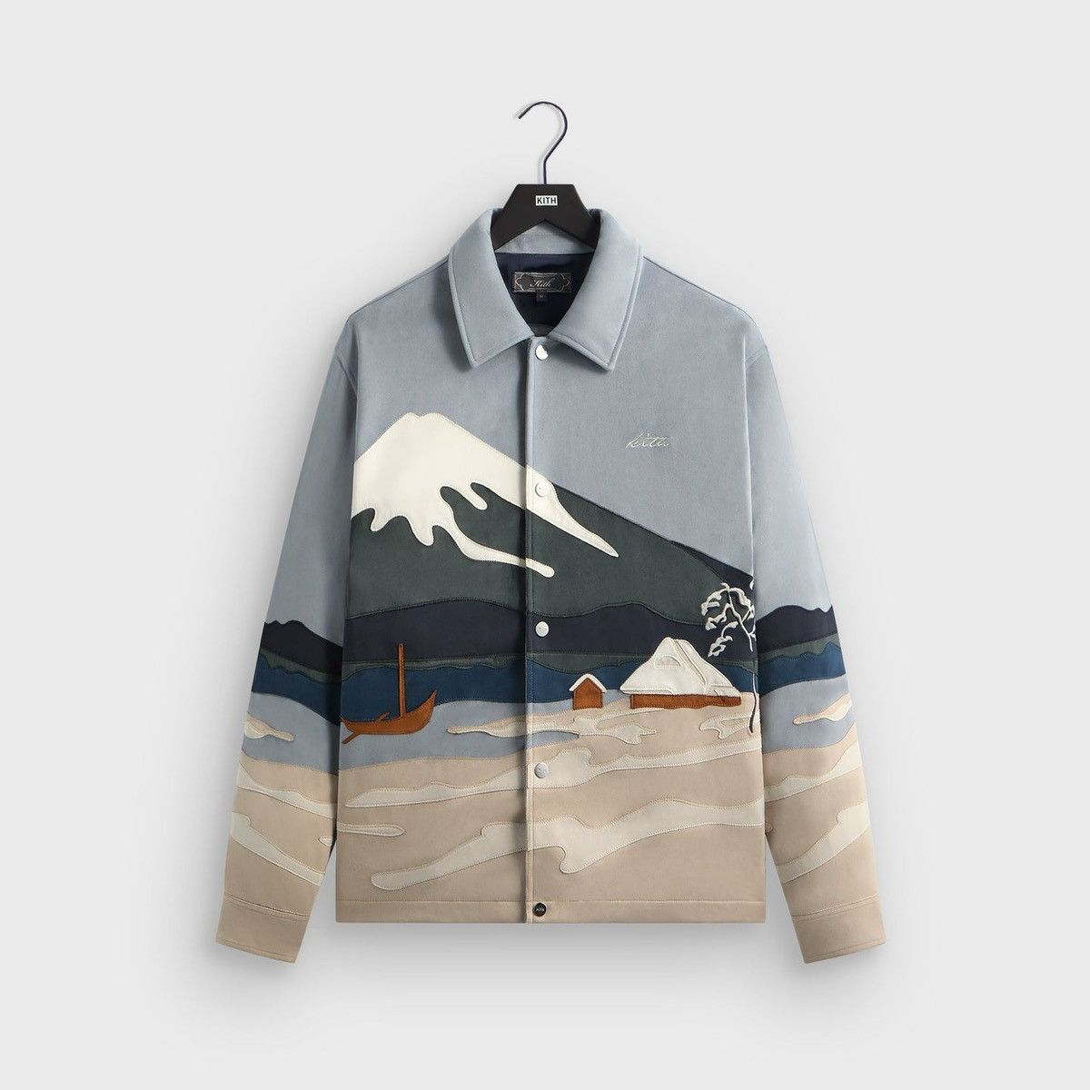 Kith Scenic Winter Microsuede Overshirt Print Jacket Sz XXL