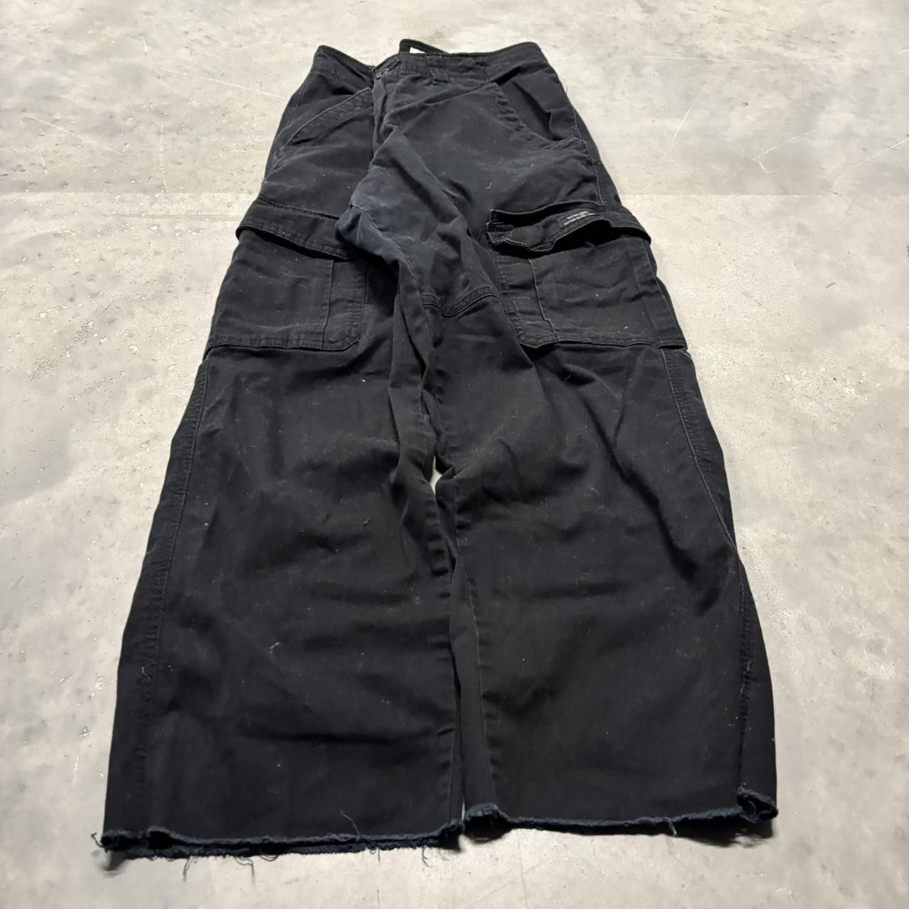 Japanese Brand × Vintage Crazy Vintage Y2K/2000s Black Streetwear Skater Cargo Pants! Size US 30 / EU 46 - 3 Thumbnail
