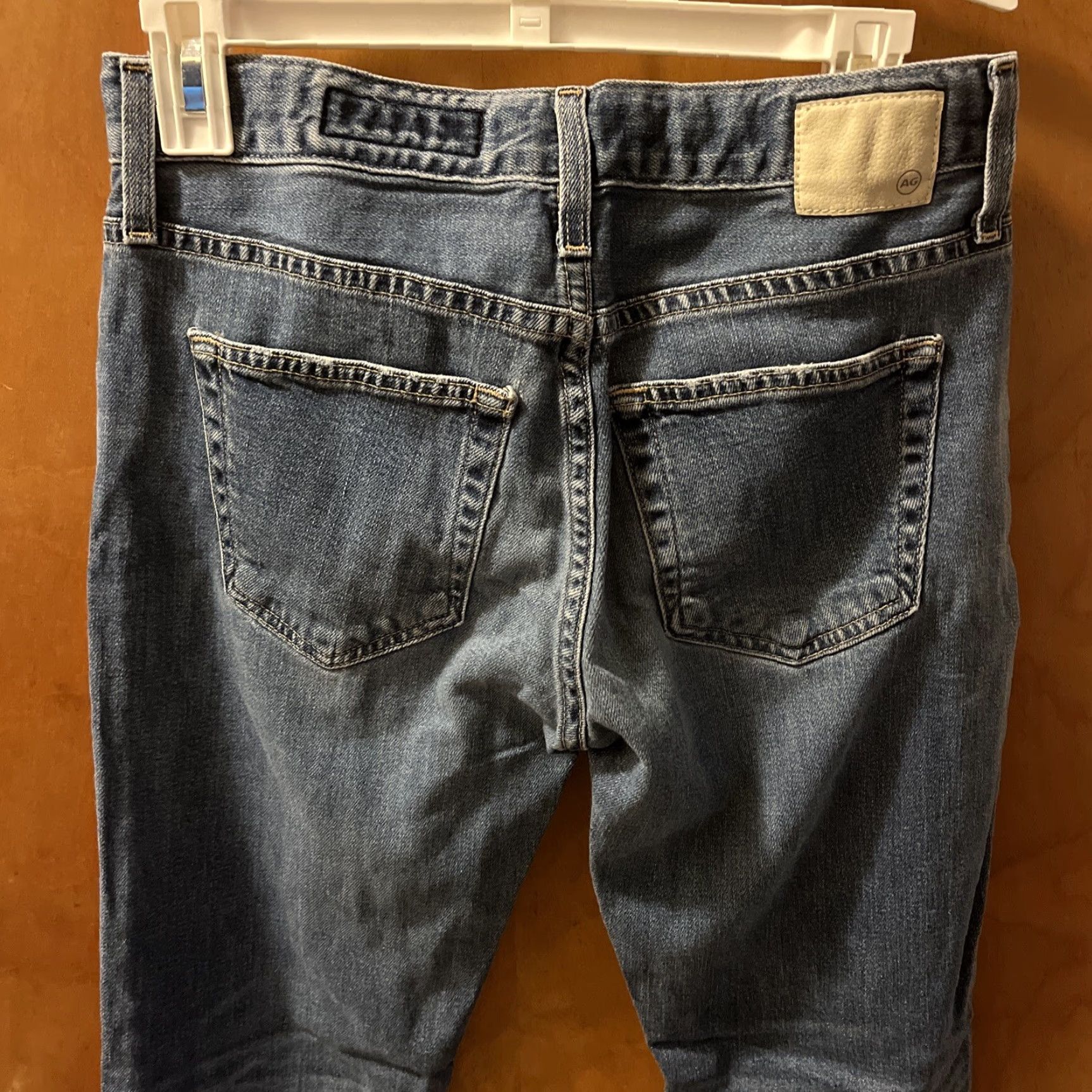Denime VINTAGE AG Adriano Goldschmied Womens Jeans The Ex Boyfriend Slim Fit Denim 25R Blue Women Slim 25 R Jeans Size 42" / US 20 - 8 Thumbnail