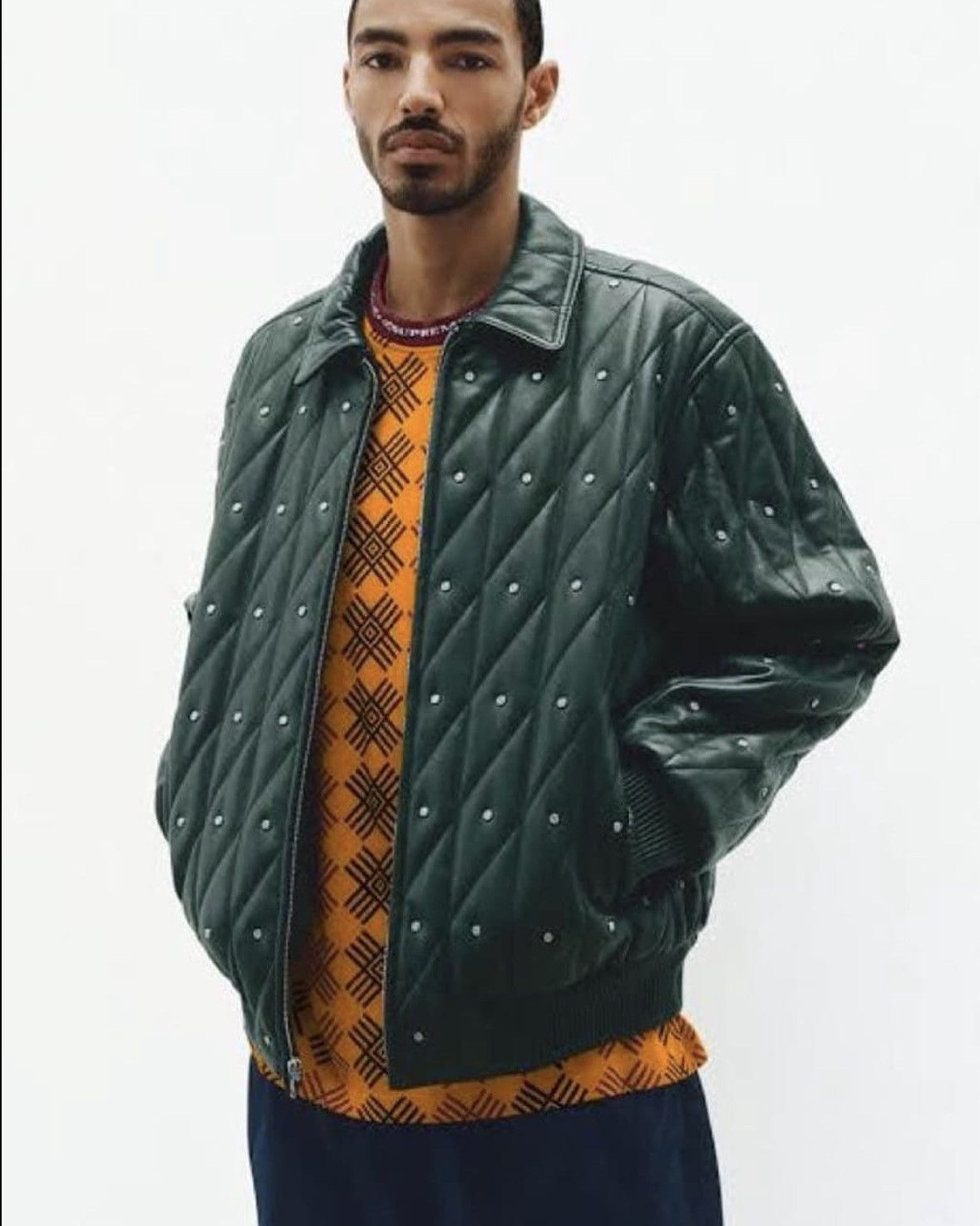 Supreme Supreme Quilted Studded Leather Jacket Size US M / EU 48-50 / 2 - 10 Thumbnail