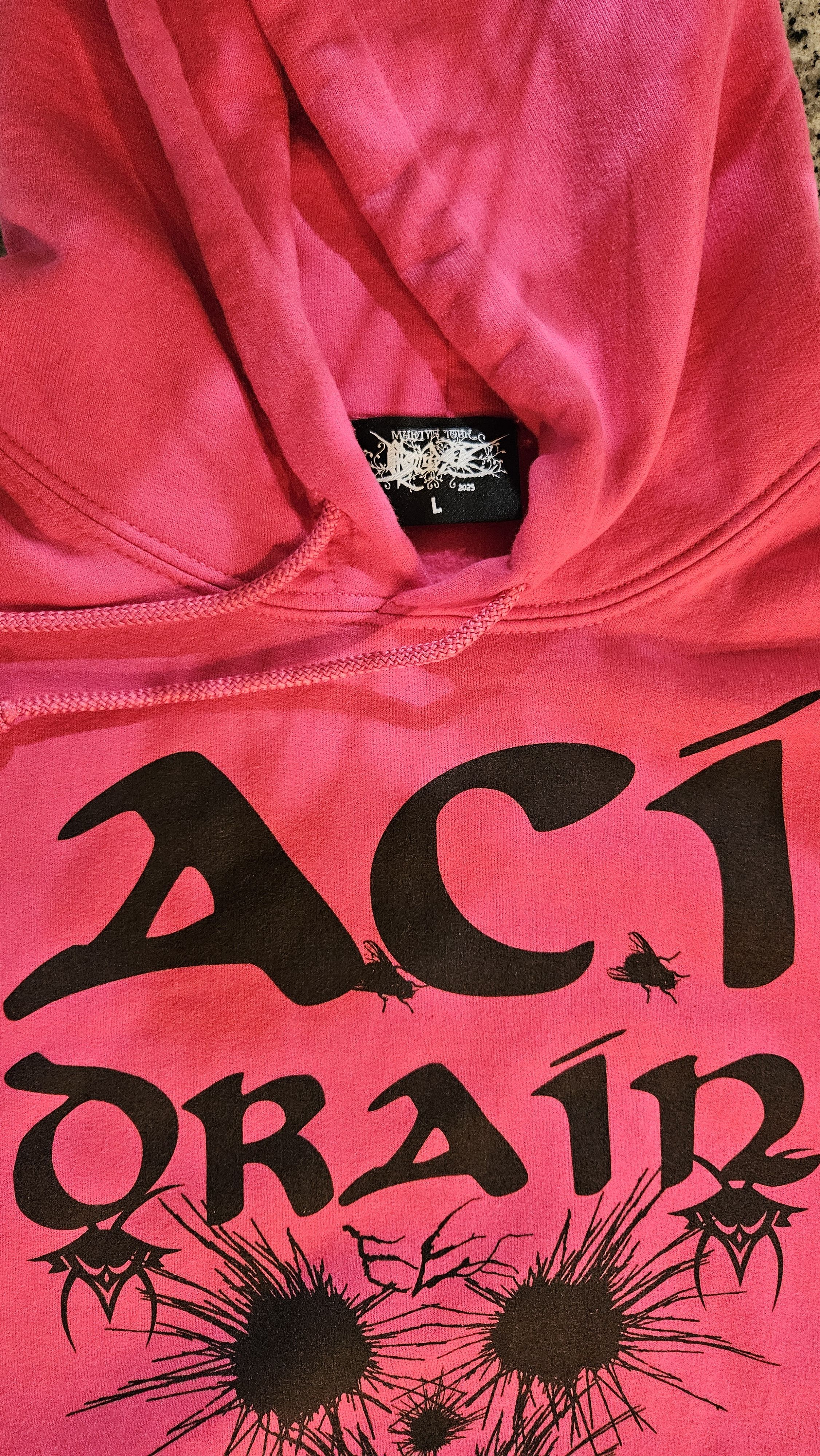 Drain Gang SIGNED Bladee Martyr Tour Acid Rain Hoodie Size Large RARE Size US L / EU 52-54 / 3 - 4 Thumbnail