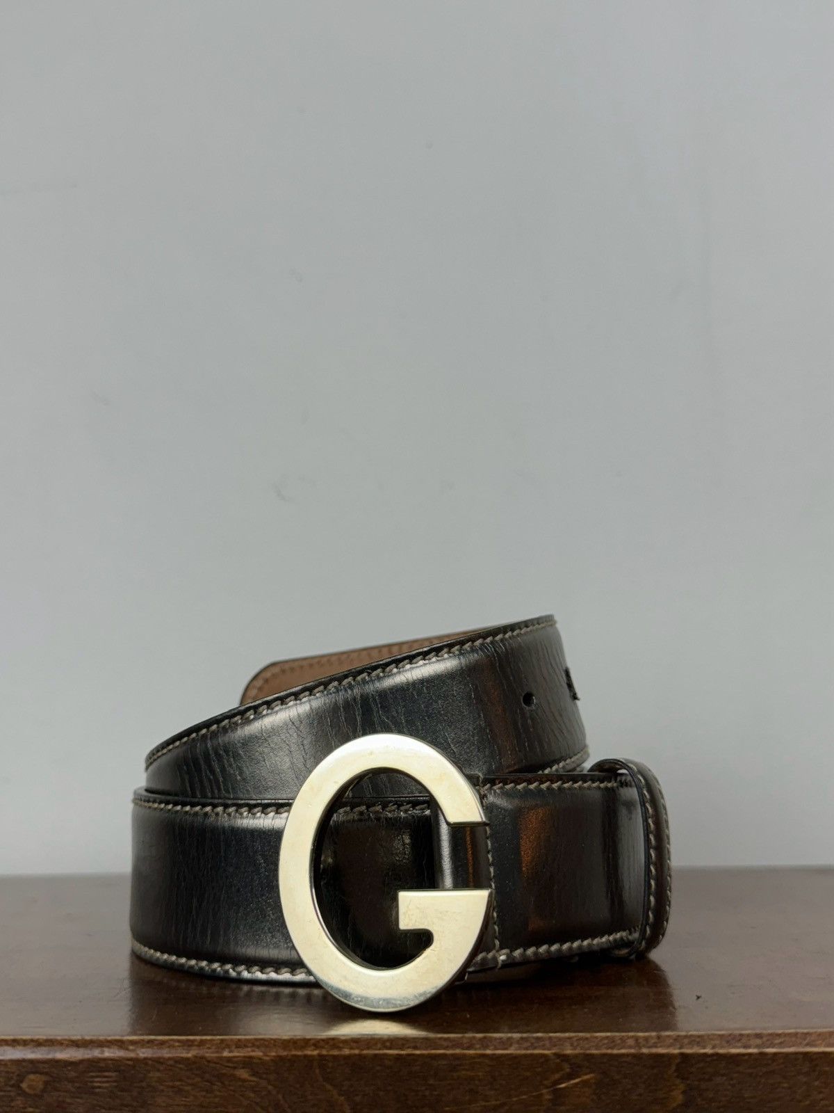 Gucci × Leather Leather belt Gucci y2k original luxury casual item Size ONE SIZE - 1 Thumbnail