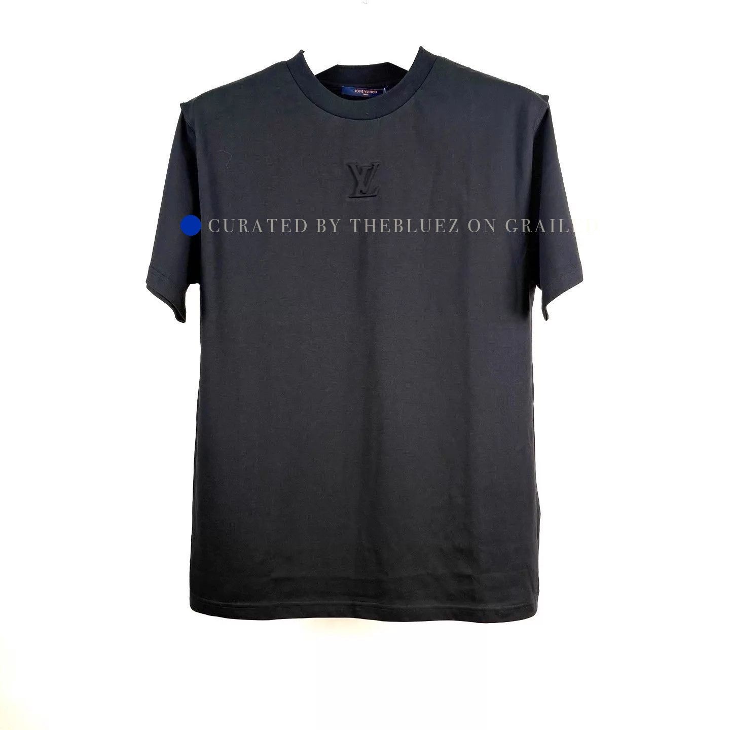 Louis Vuitton Black Embossed Logo Short Sleeve Tee Size US L / EU 52-54 / 3 - 1 Thumbnail