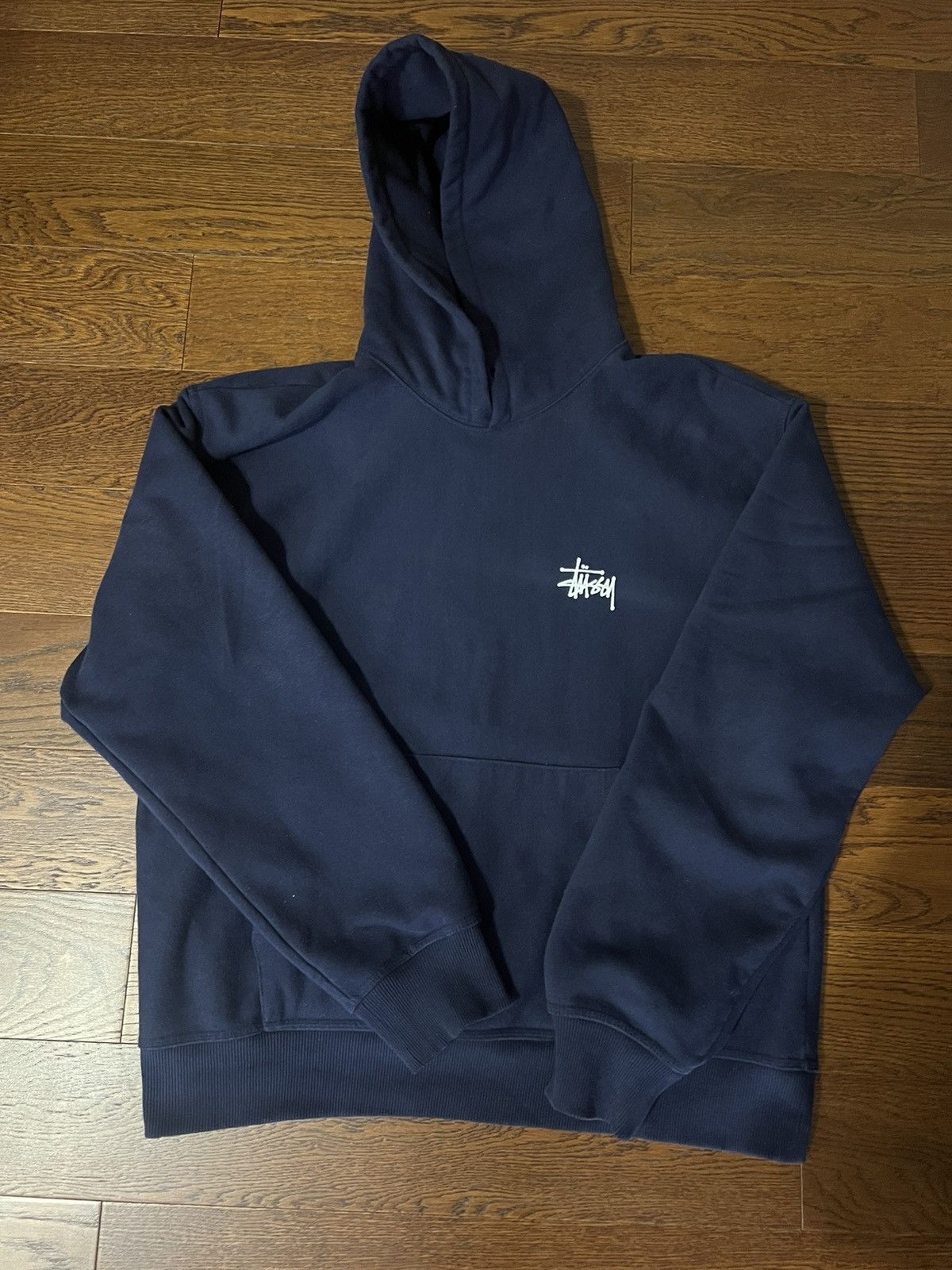 image of Stussy Basic Hoodie in Navy, Men's (Size XL)