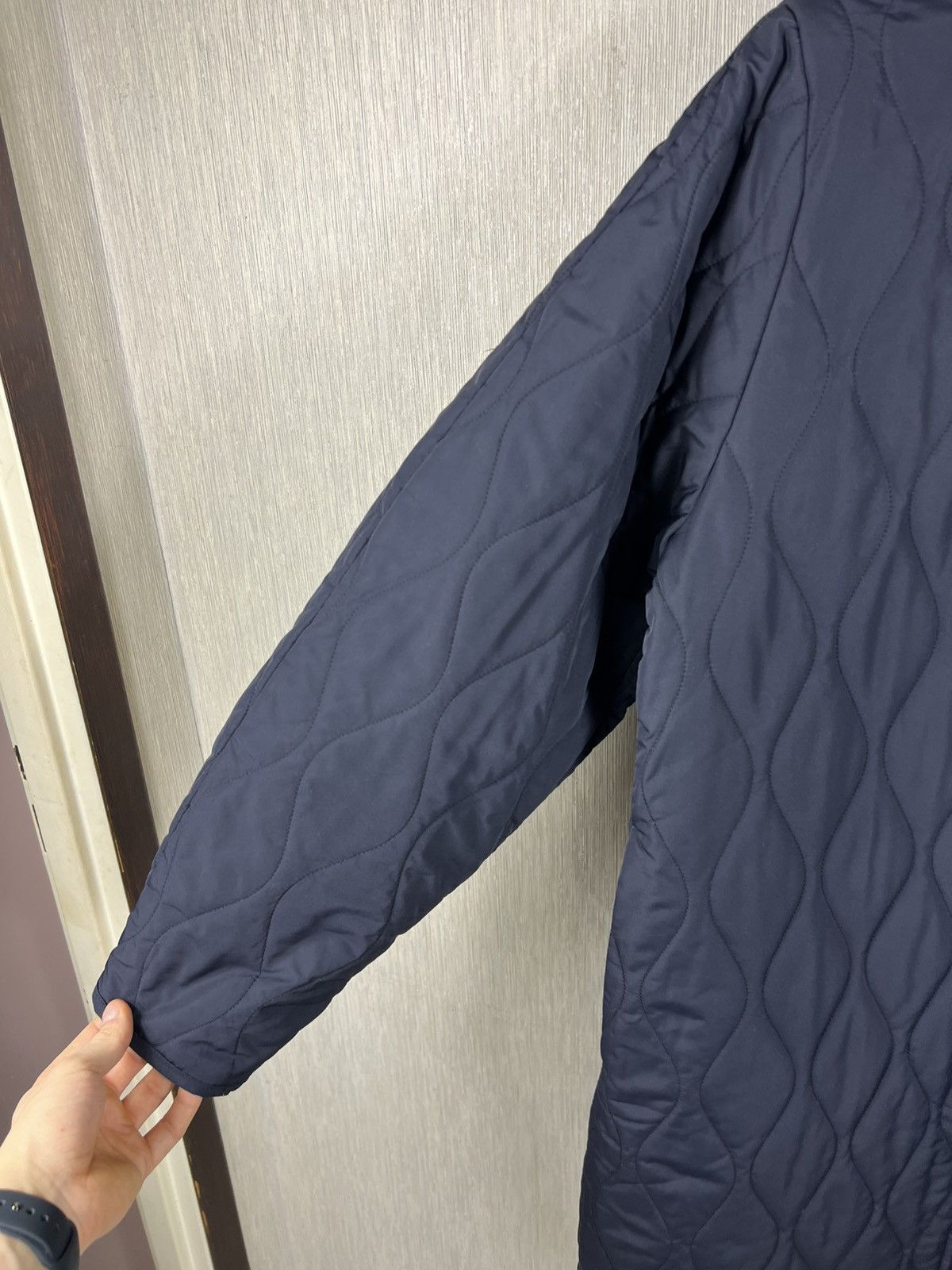Cos COS reversible navy nylon long coat jacket double sided Size L / US 10 / IT 46 - 12 Thumbnail