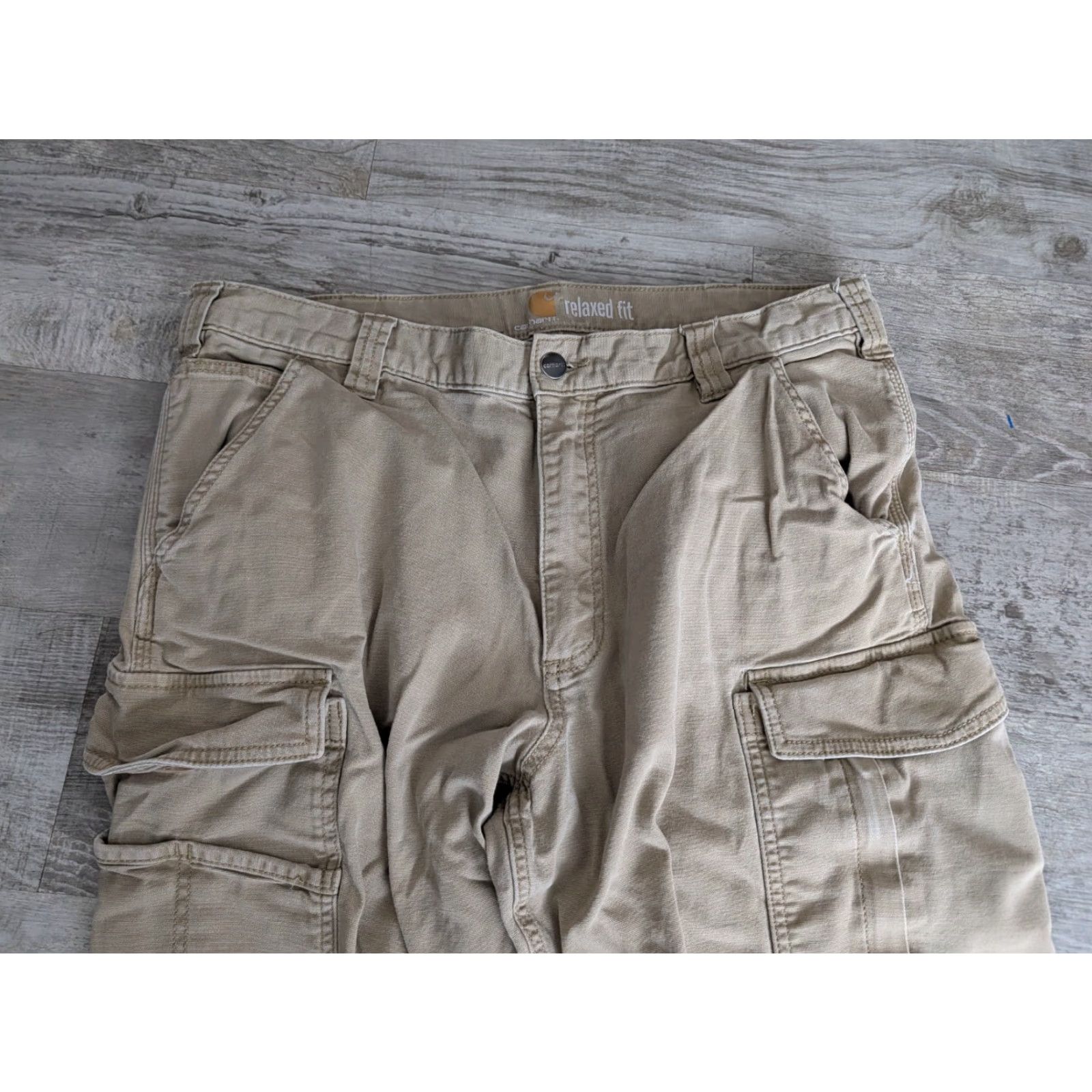 Carhartt VINTAGE Carhartt Cargo Rugged Flex Relaxed Fit Work Pants 103574 253 Tan Mens 36 x 32 Size US 36 / EU 52 - 4 Thumbnail