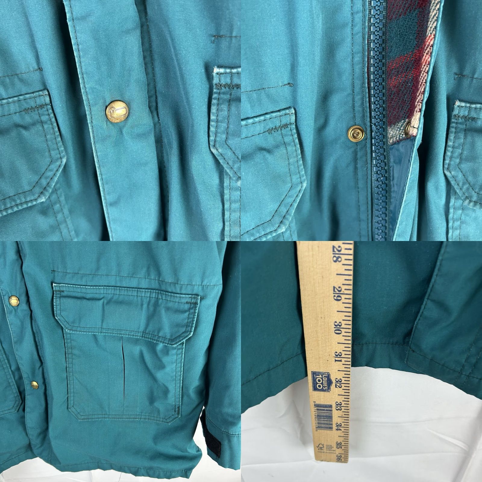 Vintage VINTAGE Woolrich Jacket Mens L Teal Parka Wool Blanket Lined 80s USA Made Chore Size US L / EU 52-54 / 3 - 8 Thumbnail