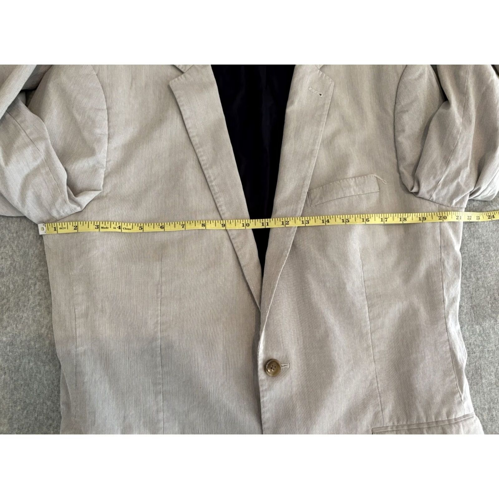 J.Crew VINTAGE J.CREW Blazer Shirt Mens 44L Gray Two Button Cotton Blazer Mens 44 L Black? Size 44R - 7 Thumbnail
