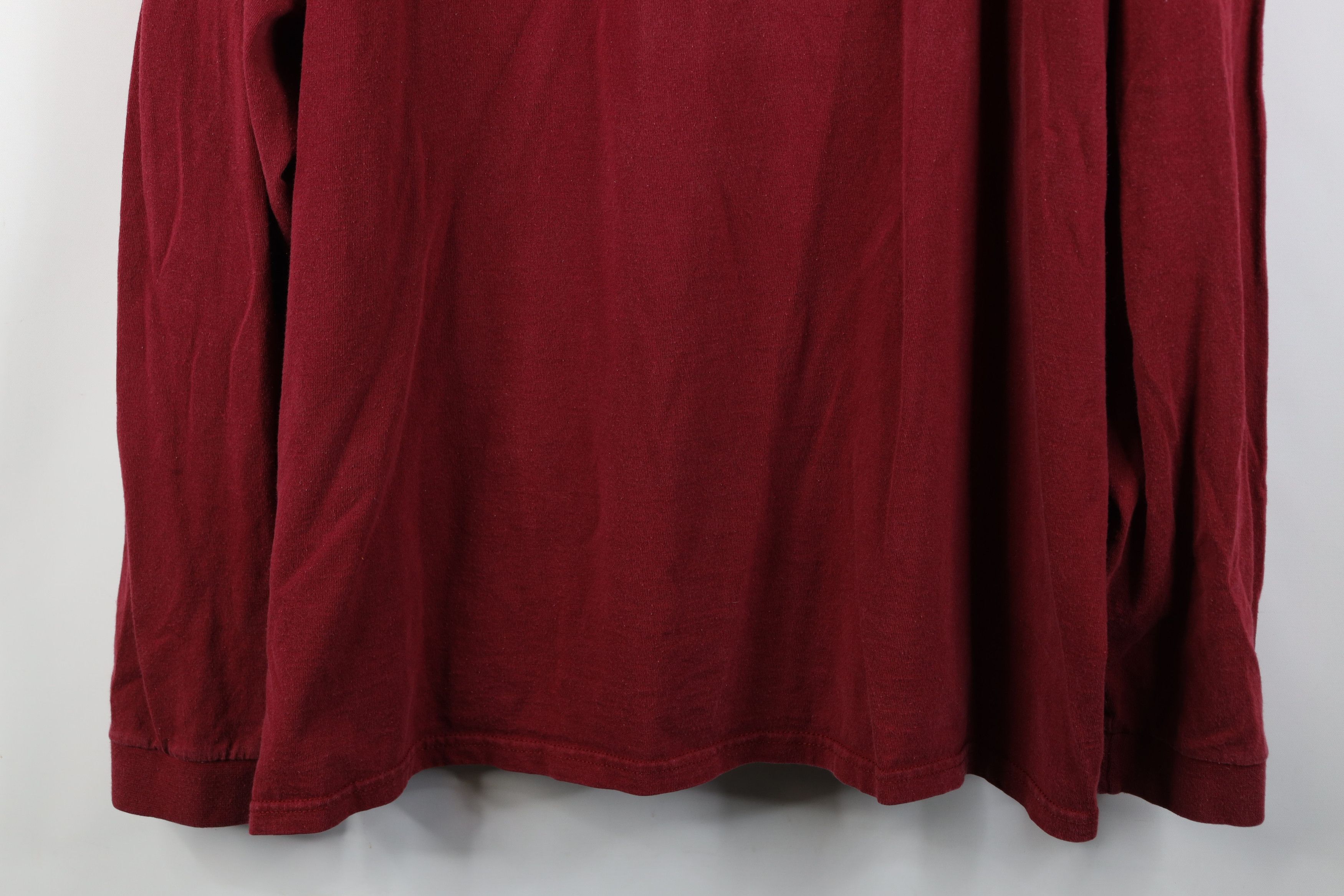 Nike Vintage Y2K Nike Center Big Swoosh Long Sleeve T-Shirt Red Size US XXL / EU 58 / 5 - 3 Thumbnail
