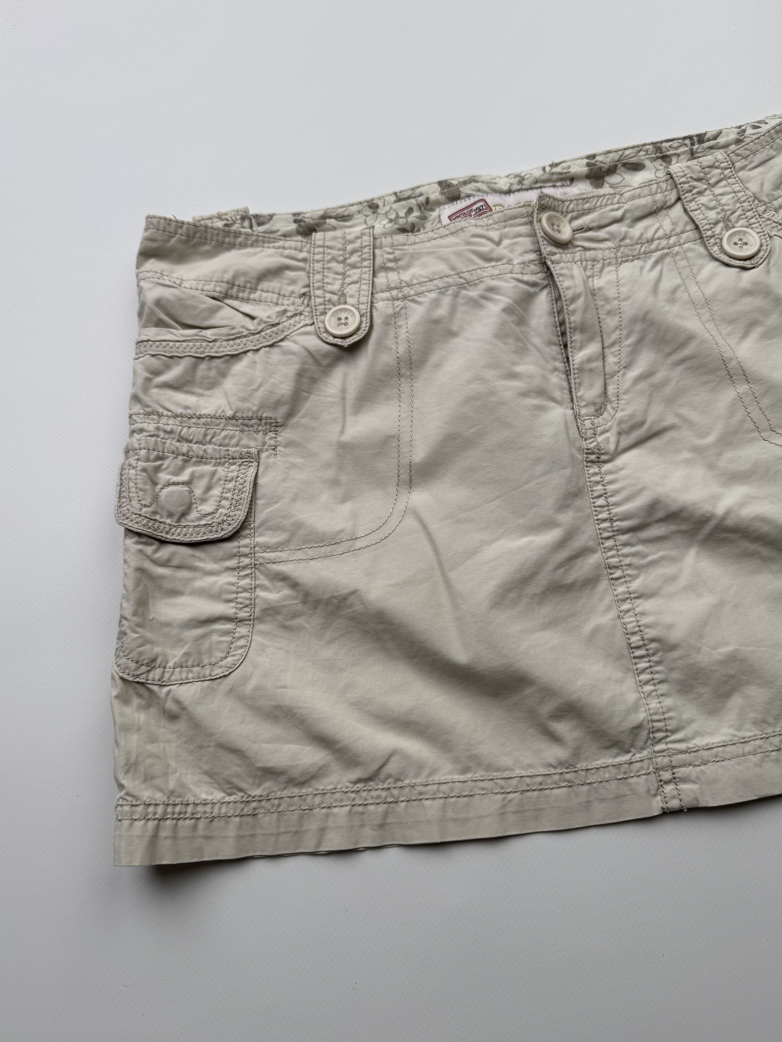 Vintage Vintage Cargo Mini Skirt B319(V307)E2 Size 29" - 2 Thumbnail
