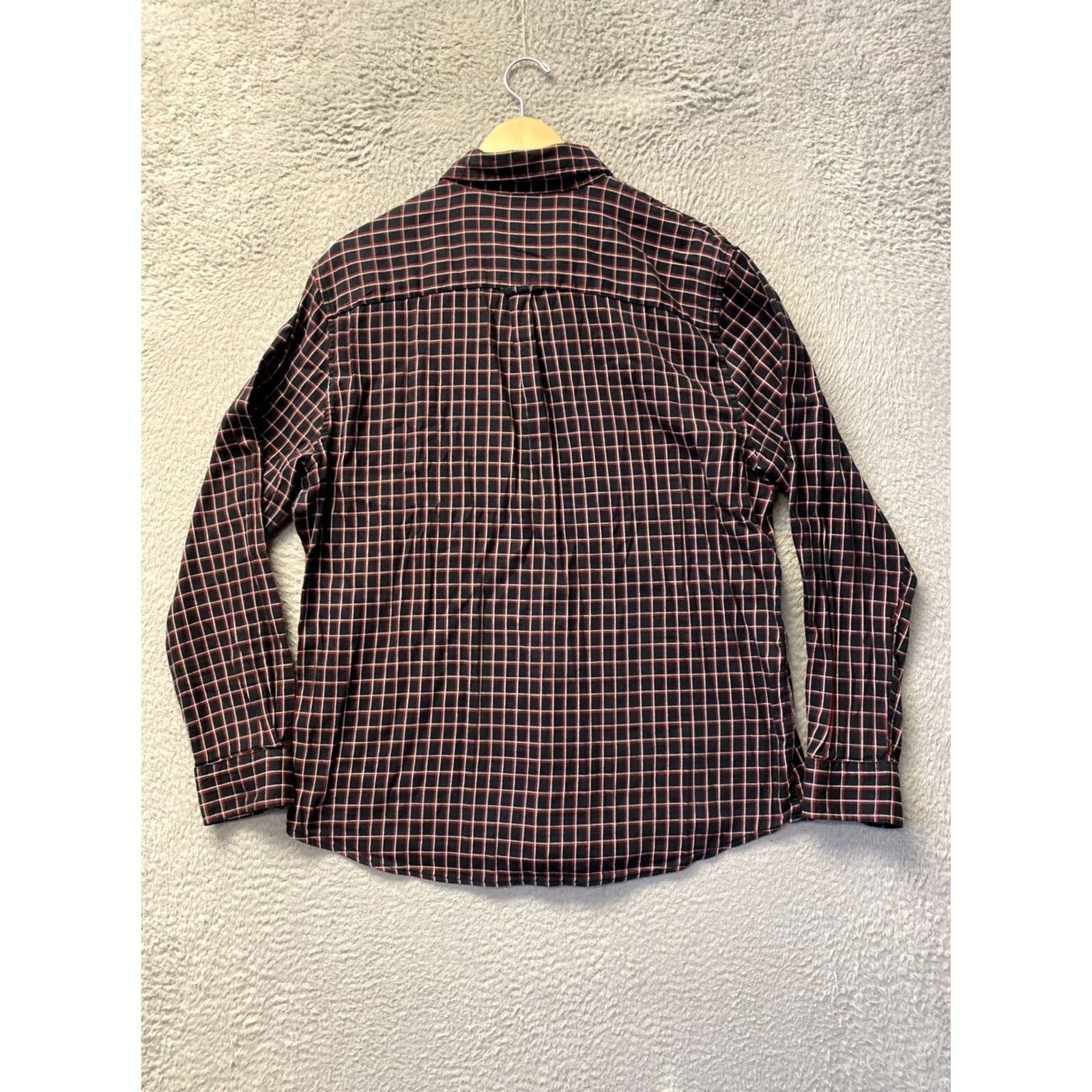 Lands' End Lands' End Button-Up Shirt Men L Blue Red Check Long Sleeve Cotton Poplin Casual Size US L / EU 52-54 / 3 - 7 Thumbnail