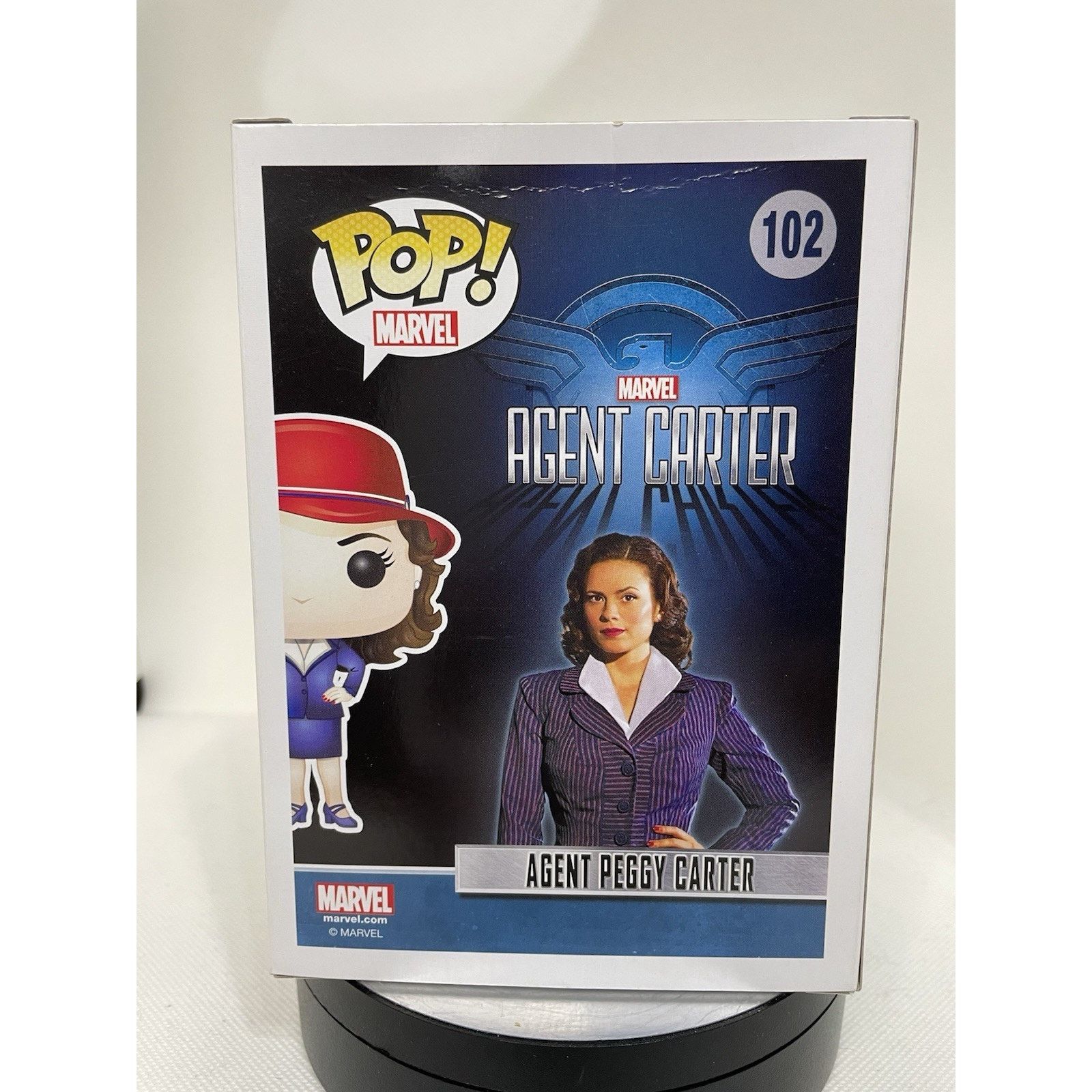 Marvel Comics Funko Pop! Agent Peggy Carter w/gold orb #102 Hot Topic Excl Size ONE SIZE - 5 Thumbnail