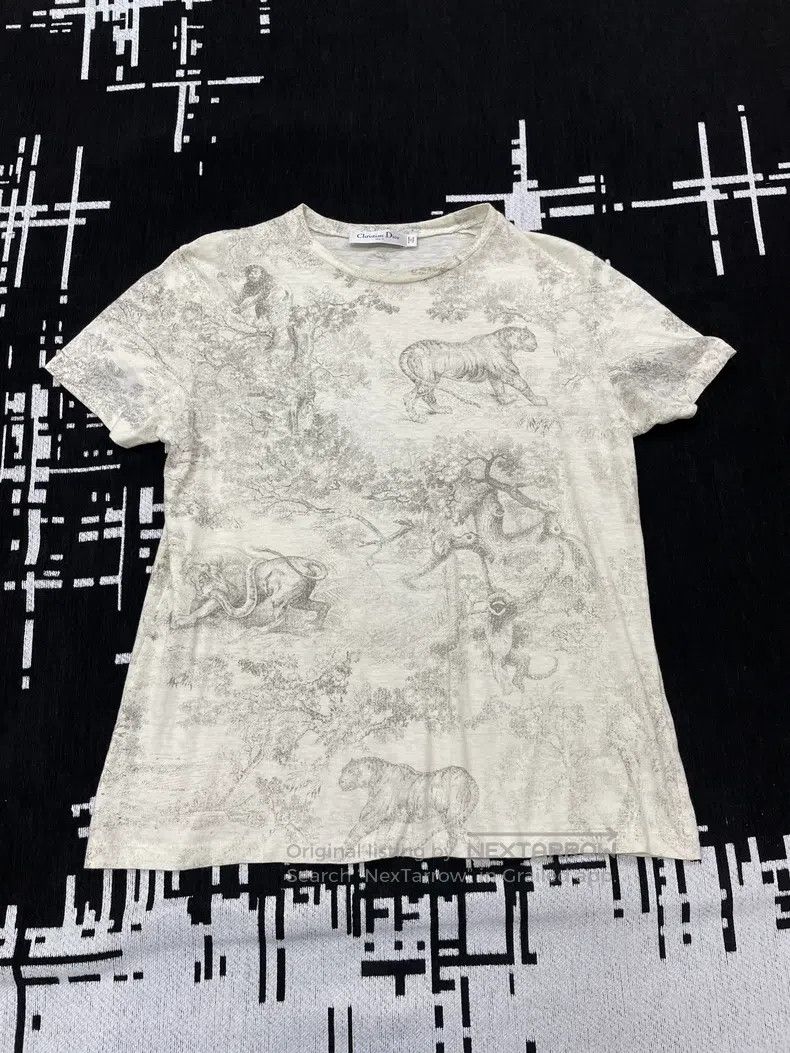 Dior Dior Jungle Series Zoo Printed T-shirt Size L / US 10 / IT 46 - 1 Thumbnail