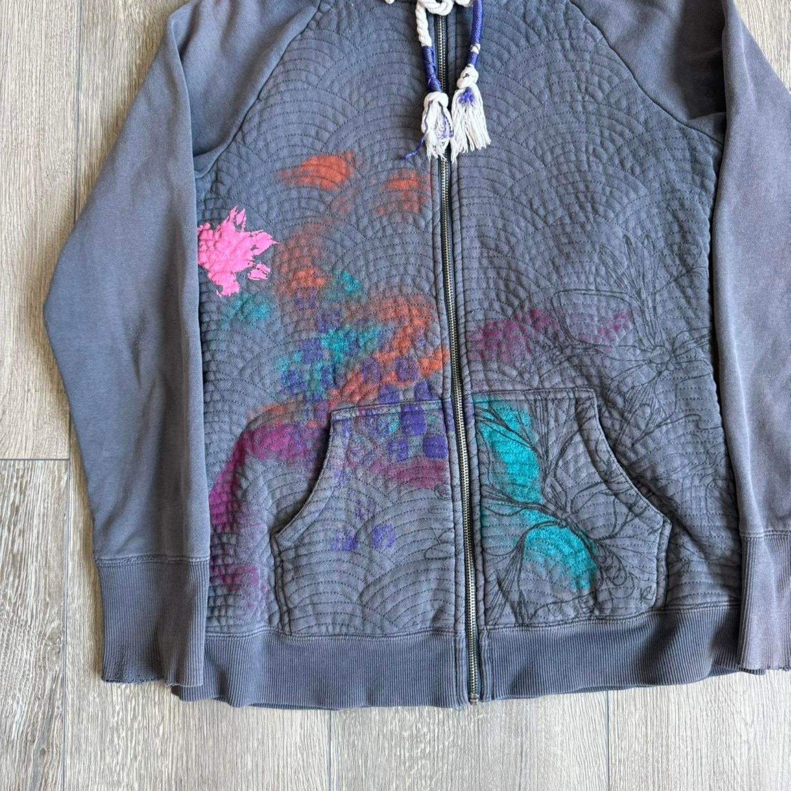 Other Vintage y2k roxy fleece lined quilted surf hoodie Size L / US 10 / IT 46 - 4 Thumbnail