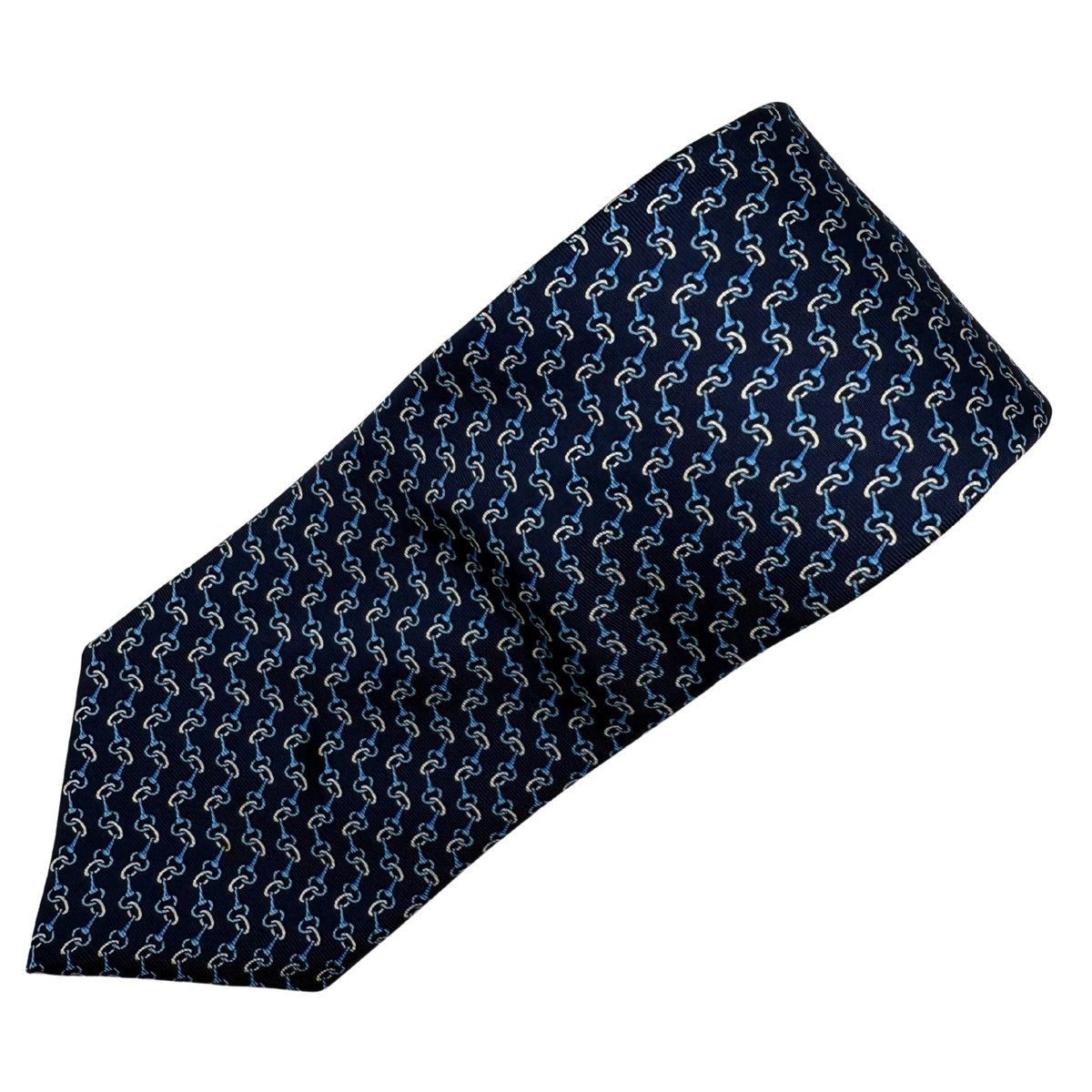 Brooks Brothers Brooks Brothers Silk Tie, Navy Bit Pattern, Made in USA Size ONE SIZE - 2 Thumbnail