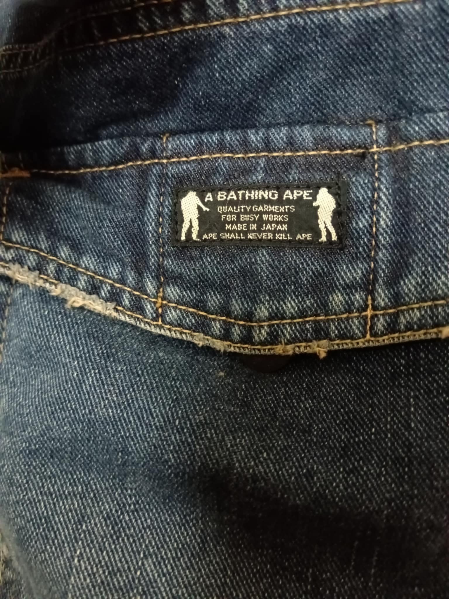 Bape RARE Vintage BAPE Denim 6 Pocket Size US 36 / EU 52 - 10 Thumbnail