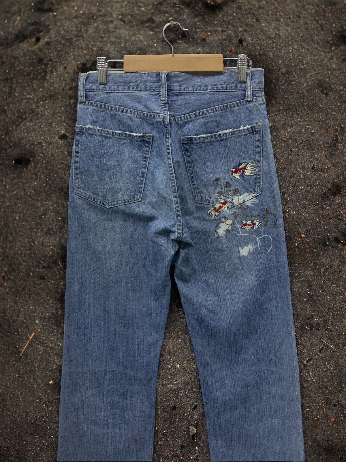 If Six Was Nine × Japanese Brand Koi Design Japanese Culture Jeans (A21) Size US 29 - 2 Thumbnail