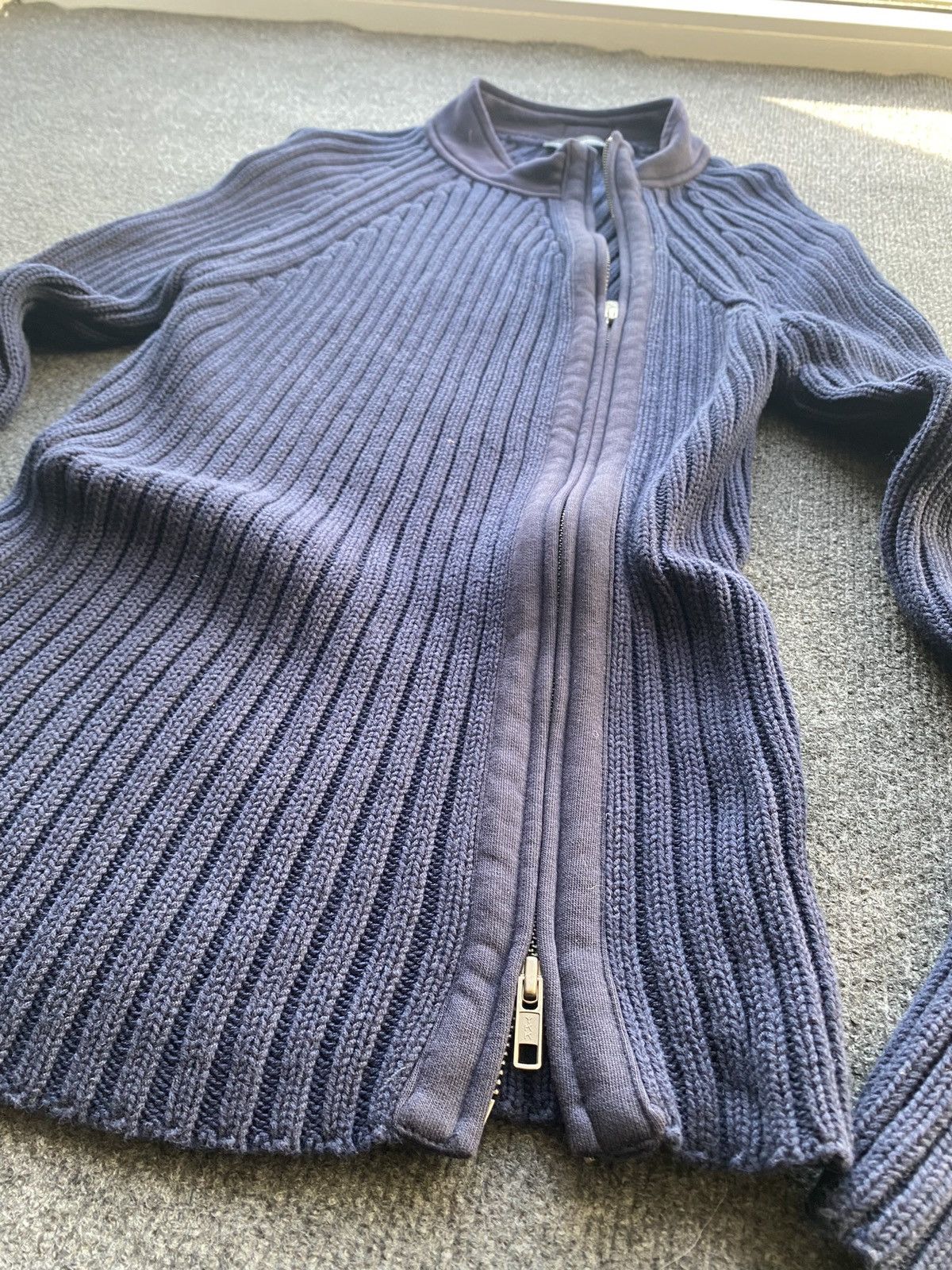 Emporio Armani 🔥Emporio Armani asymmetrical gothic blue sweater designer Size US L / EU 52-54 / 3 - 2 Thumbnail