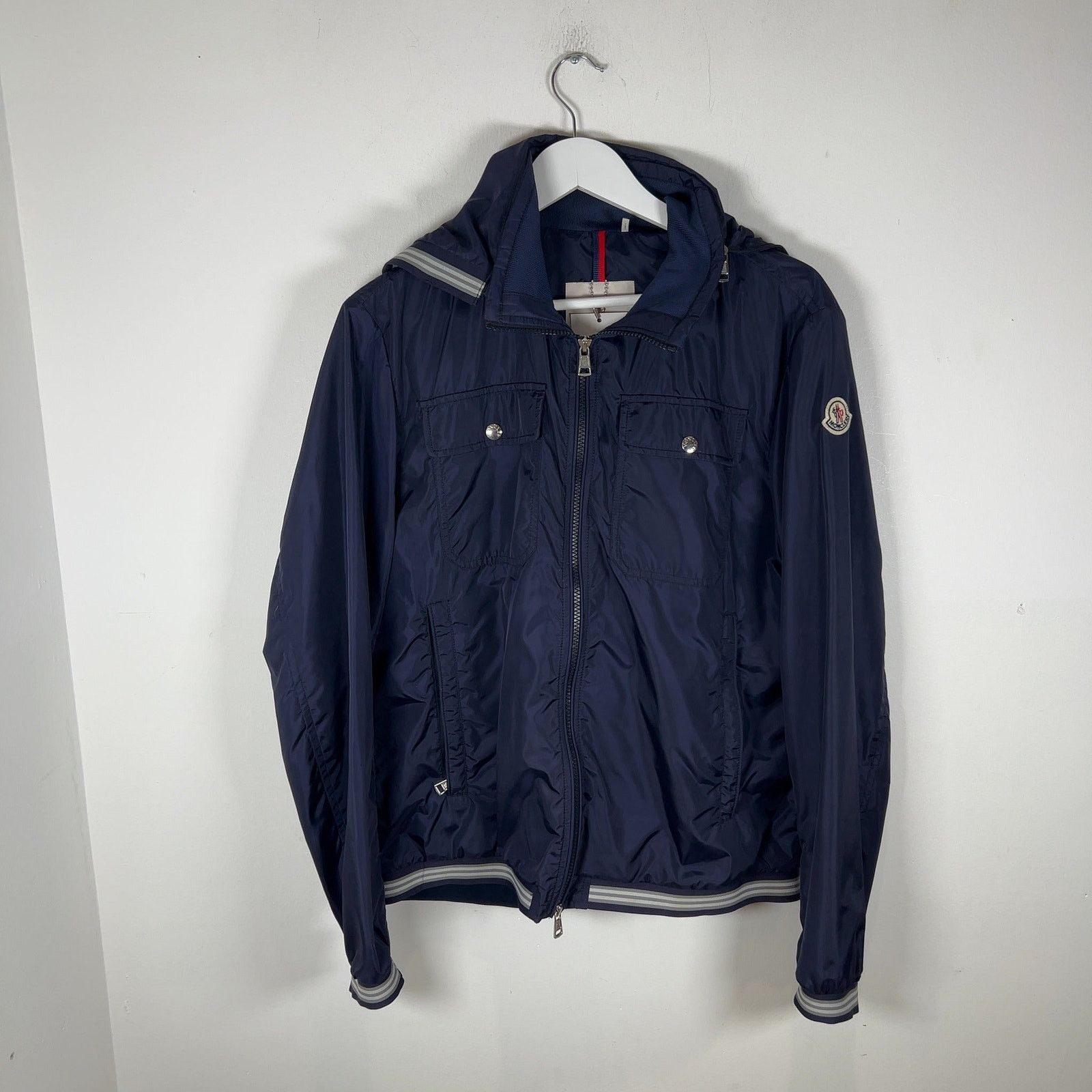 Moncler Moncler Cargo Cargo Zip-Up Nylon Hoodie Size US M / EU 48-50 / 2 - 1 Thumbnail