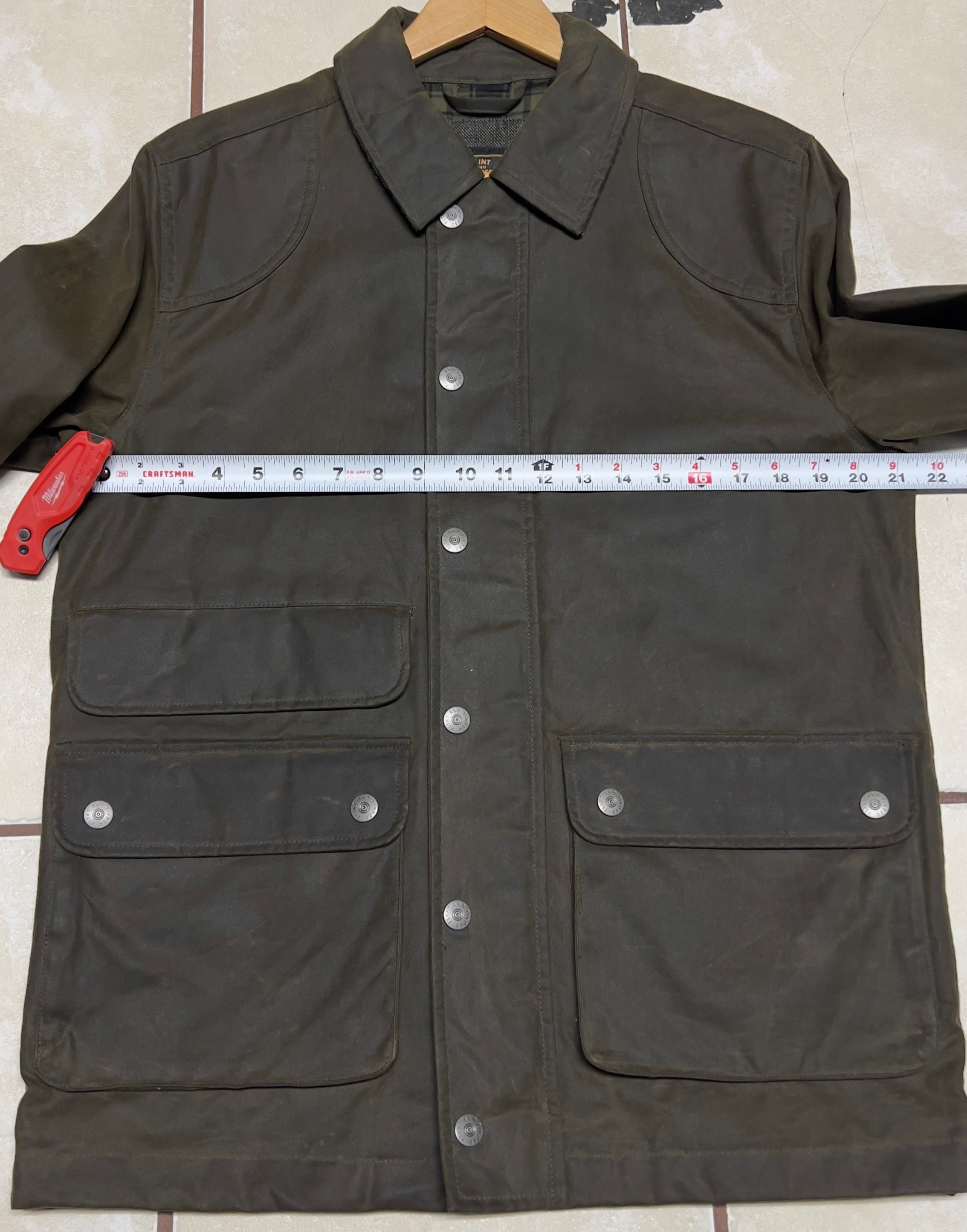 Flint And Tinder Flint & Tinder Flannel Lined Waxed Hudson Jacket Size US S / EU 44-46 / 1 - 2 Thumbnail