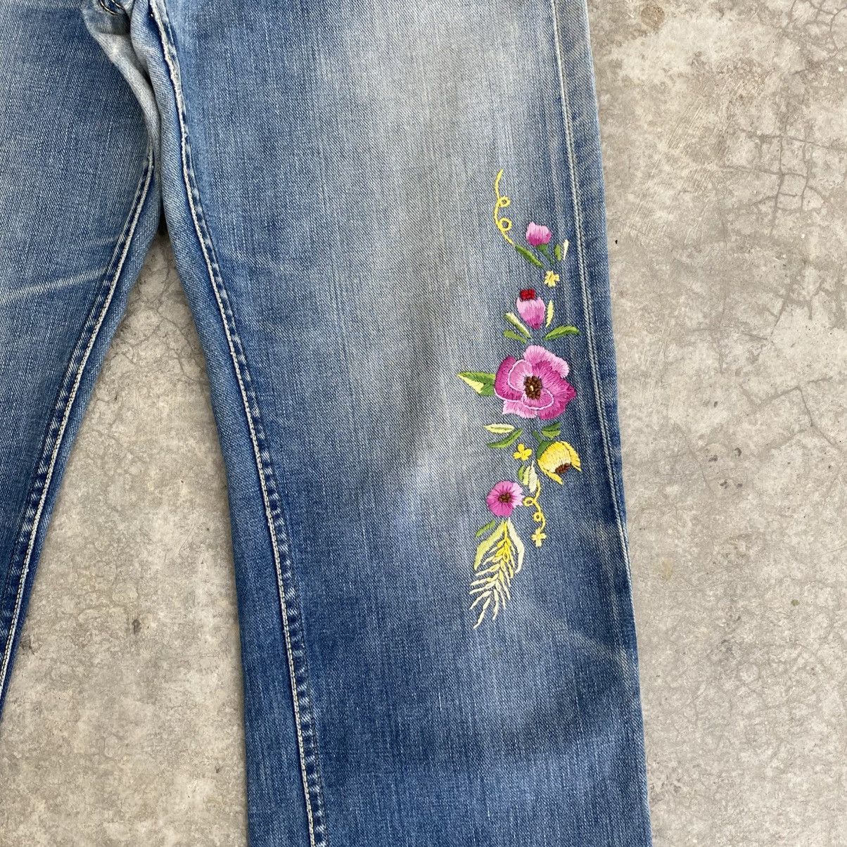 Lee Vintage 60’s Lee 101Z Faded Blue Half Selvedge Jeans Size US 30 / EU 46 - 8 Thumbnail