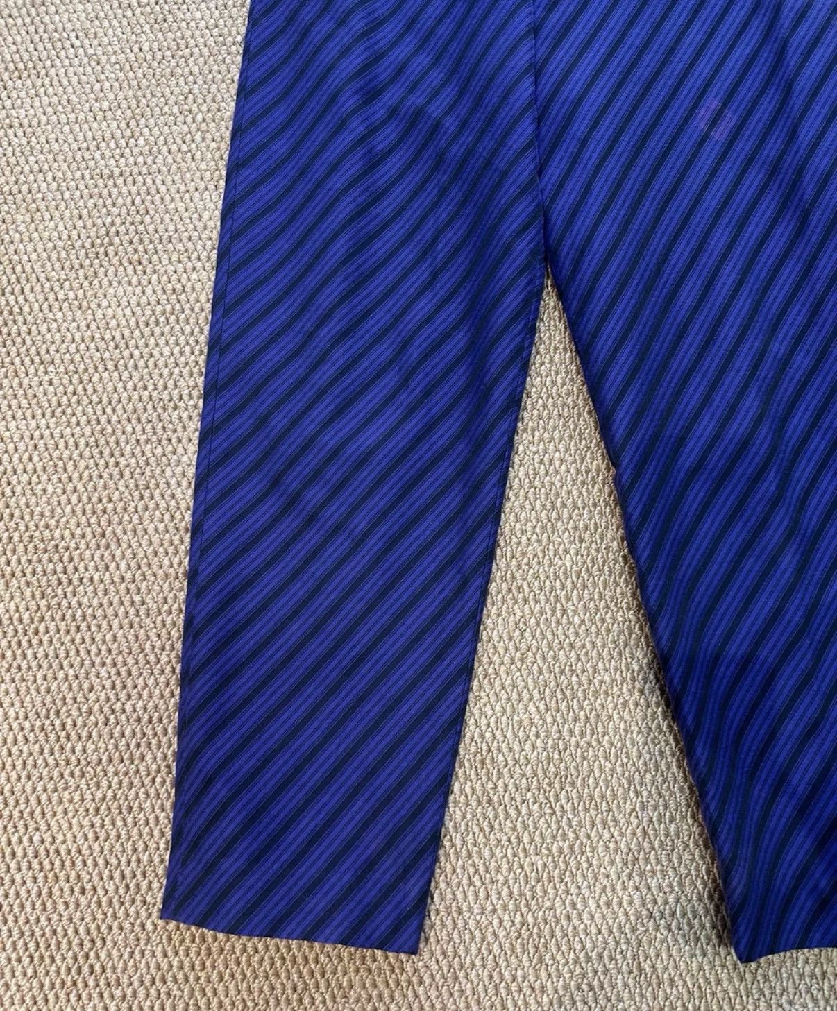 Sulvam Sulvam Purple Striped Wool Pants K23 Size US 34 / EU 50 - 4 Thumbnail