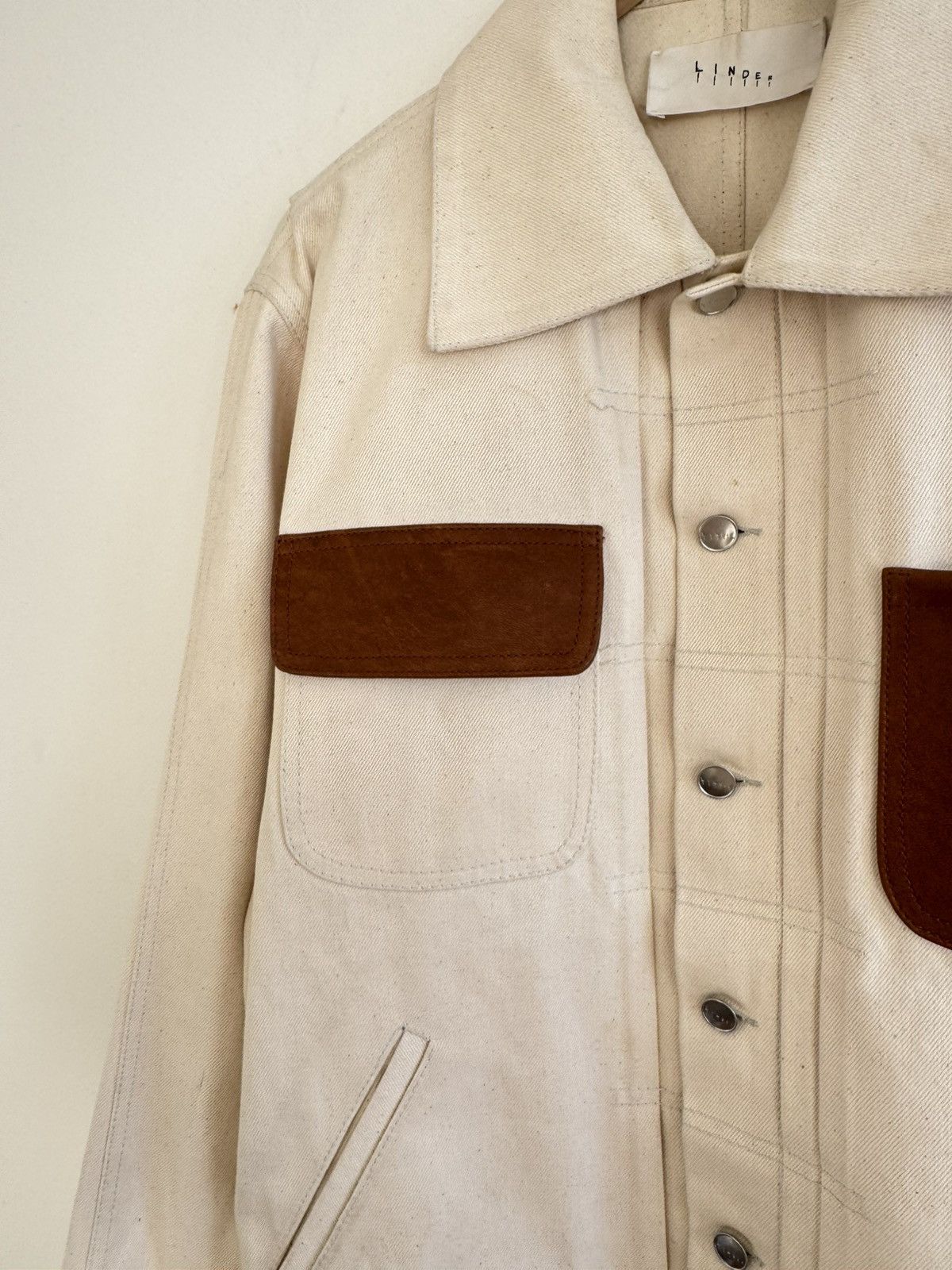 Colbo × Linder Linder SS 2020 Off-White Orson Denim Jacket Size US L / EU 52-54 / 3 - 6 Thumbnail