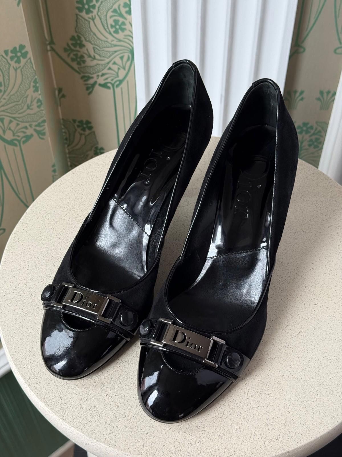 Dior Vintage Dior Monogram Black Oblique Leather Heels 39,5 / 9,5 Size US 9.5 / IT 39.5 - 9 Thumbnail