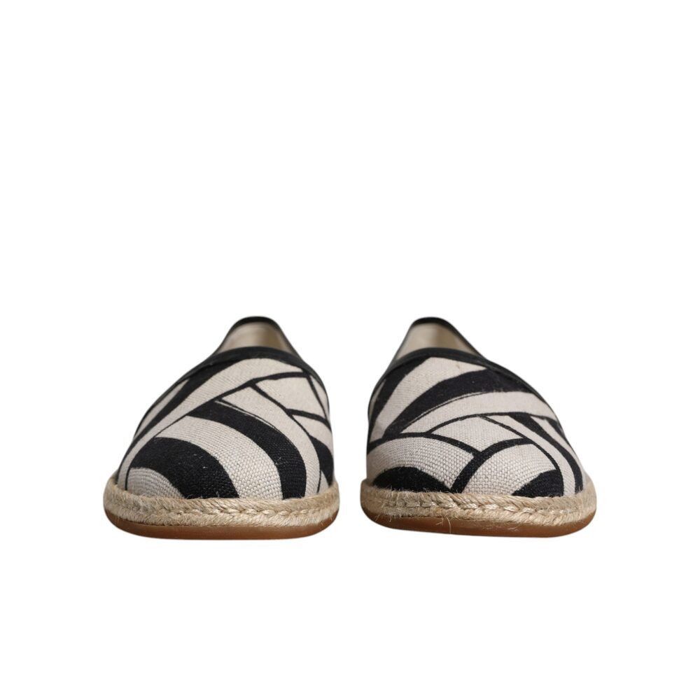 Dolce & Gabbana Dolce & Gabbana Black White Stripes Slip On Espadrille Shoes Size US 8 / EU 41 - 2 Thumbnail