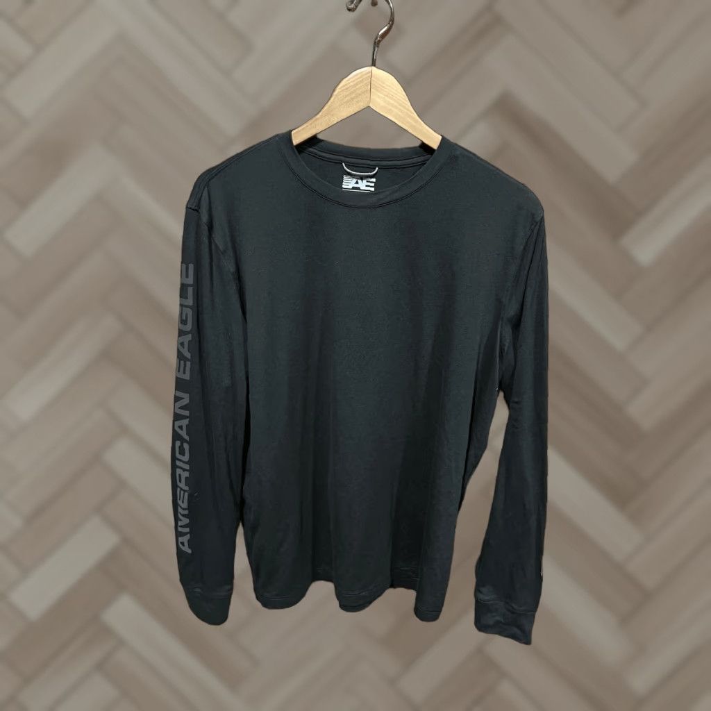American Eagle Outfitters American Eagle Mens Black Long Sleeve Shirt M Size Medium T-Shirt Sleeve Long Sleeve Black Mens Size US M / EU 48-50 / 2 - 1 Thumbnail