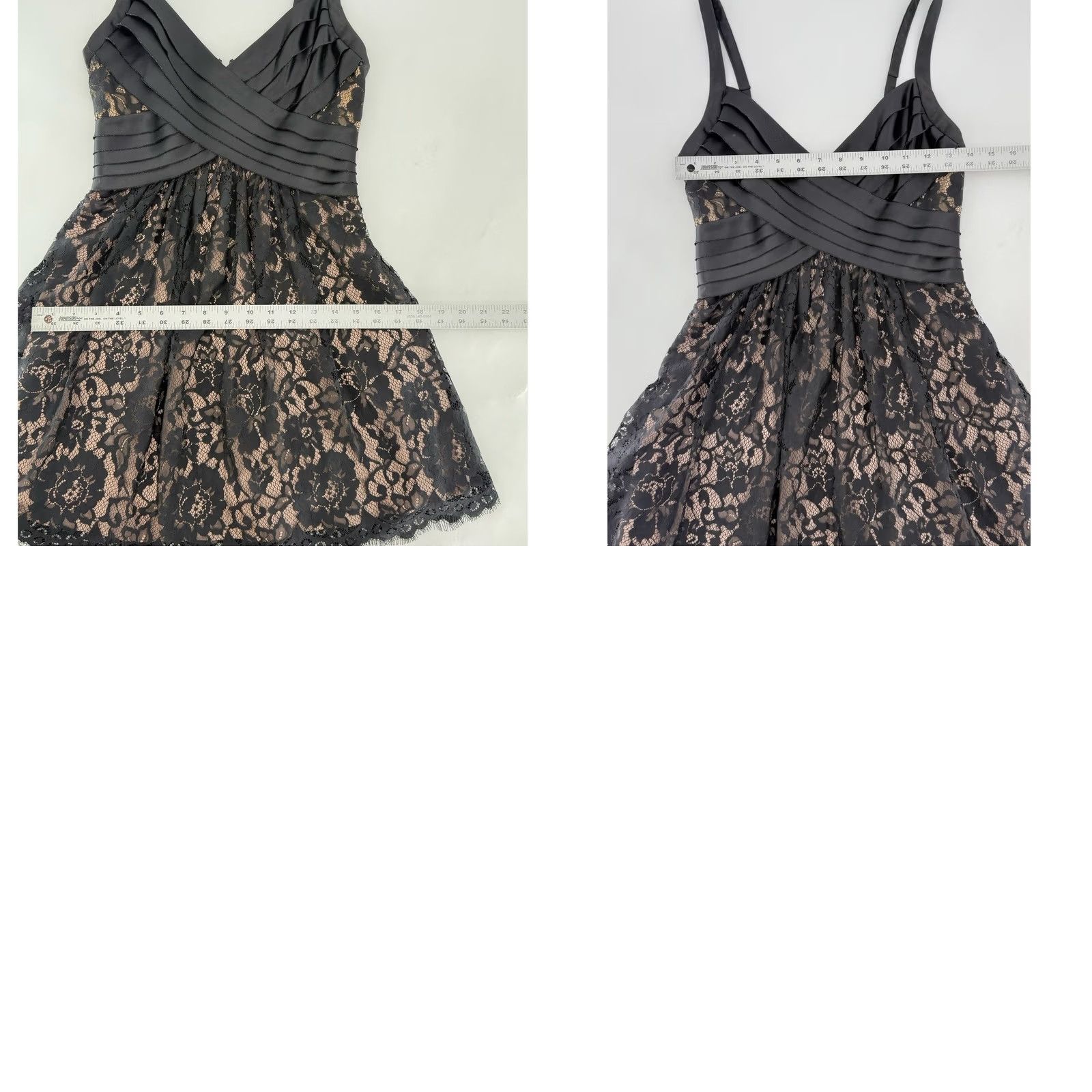 Bcbgmaxazria BCBGMAXAZRIA Dress Womens 0 Black Dark Romantic Lace Mini Whimsigoth Fairy Grunge Size XS / US 0-2 / IT 36-38 - 9 Thumbnail