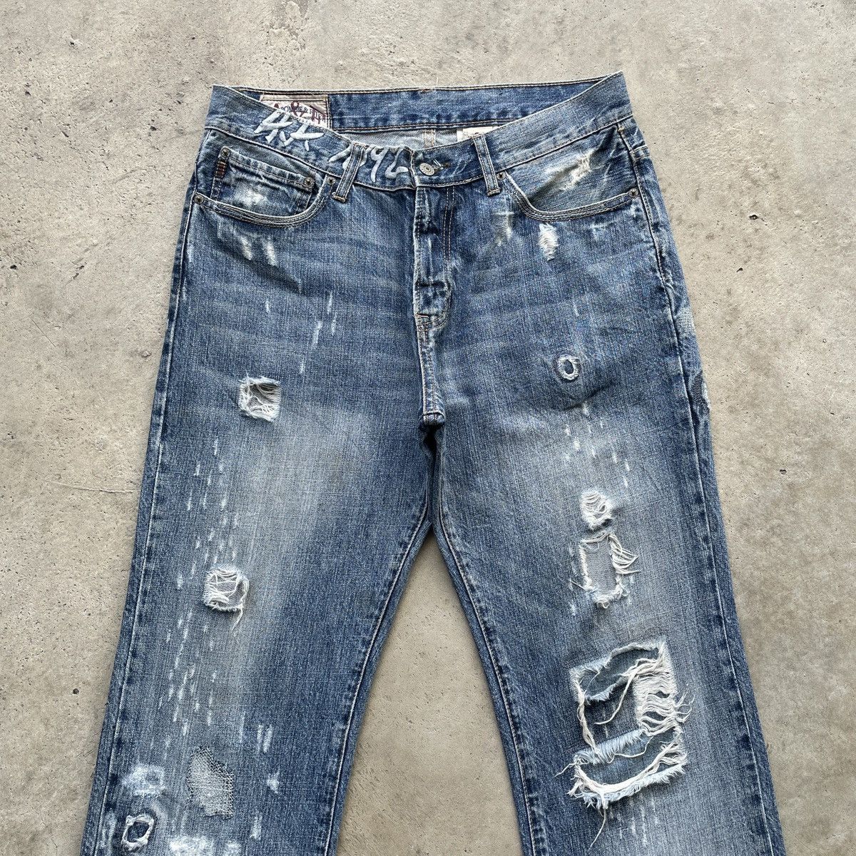 Abercrombie & Fitch Vintage Abercrombie&Fitch FLARE Distressed Faded Jeans Pants Size US 32 / EU 48 - 3 Thumbnail