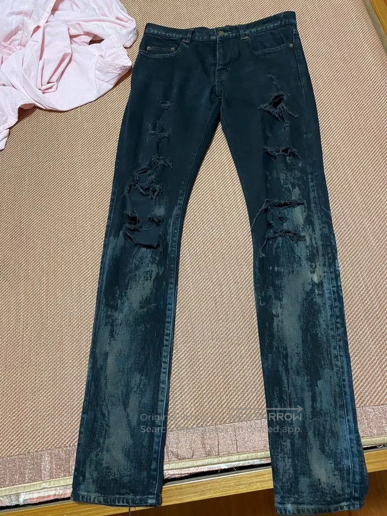Saint Laurent Paris SLP 2014 Distressed Ink Jeans. Size US 30 / EU 46 - 1 Thumbnail