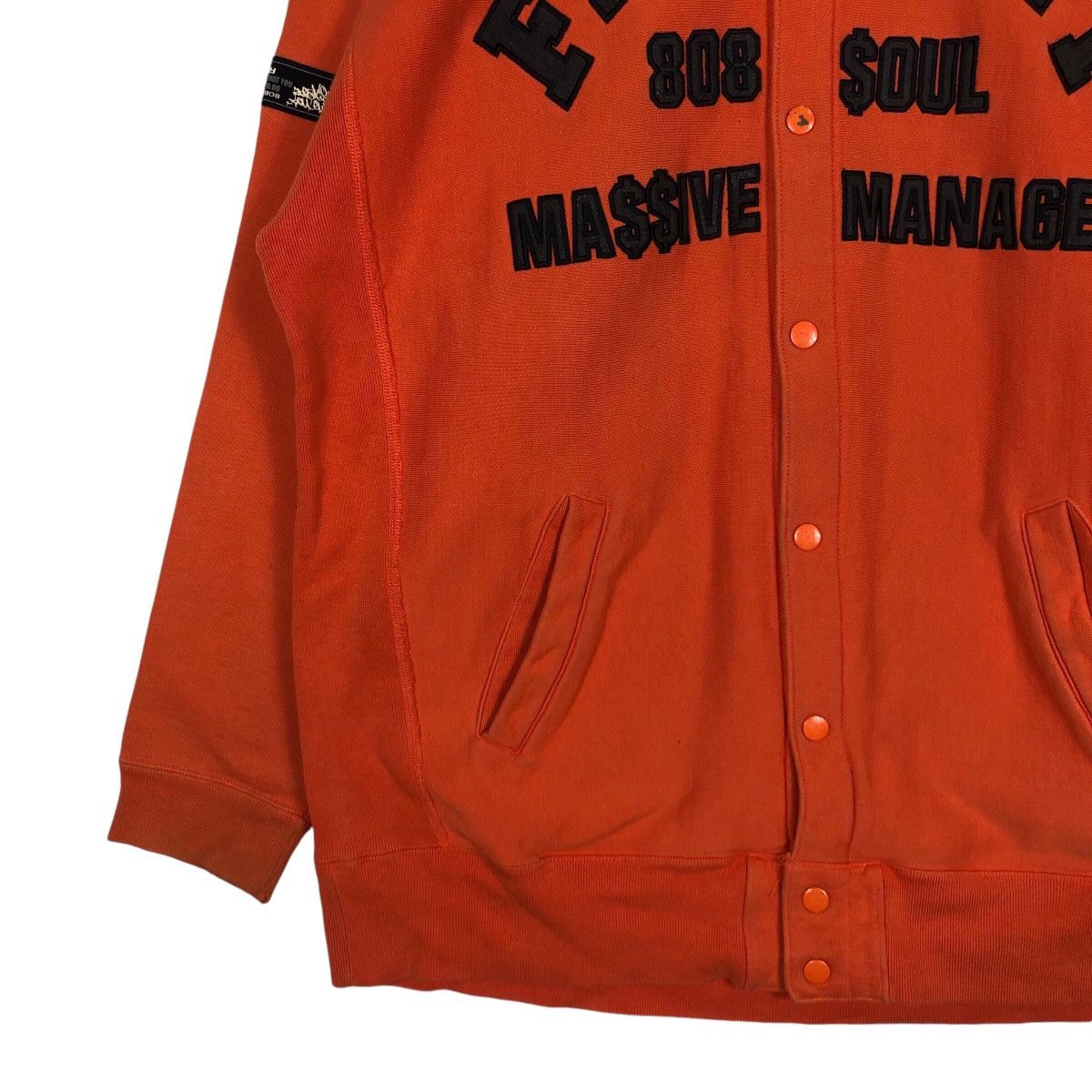 Japanese Brand Rare Freaky Massive Manager Varsity Jacket Large Orange Size US L / EU 52-54 / 3 - 3 Thumbnail