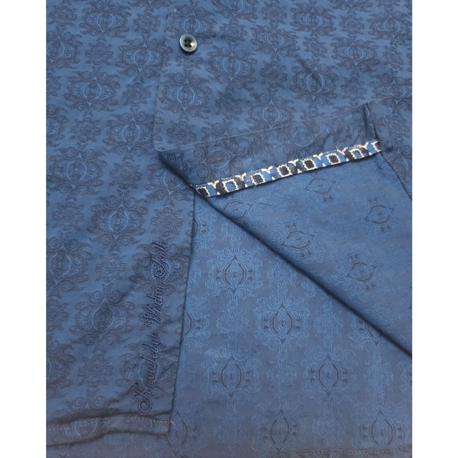 Robert Graham Robert Graham Cullen Jacquard Shirt Button Up Flip Cuff Size US XL / EU 56 / 4 - 8 Thumbnail