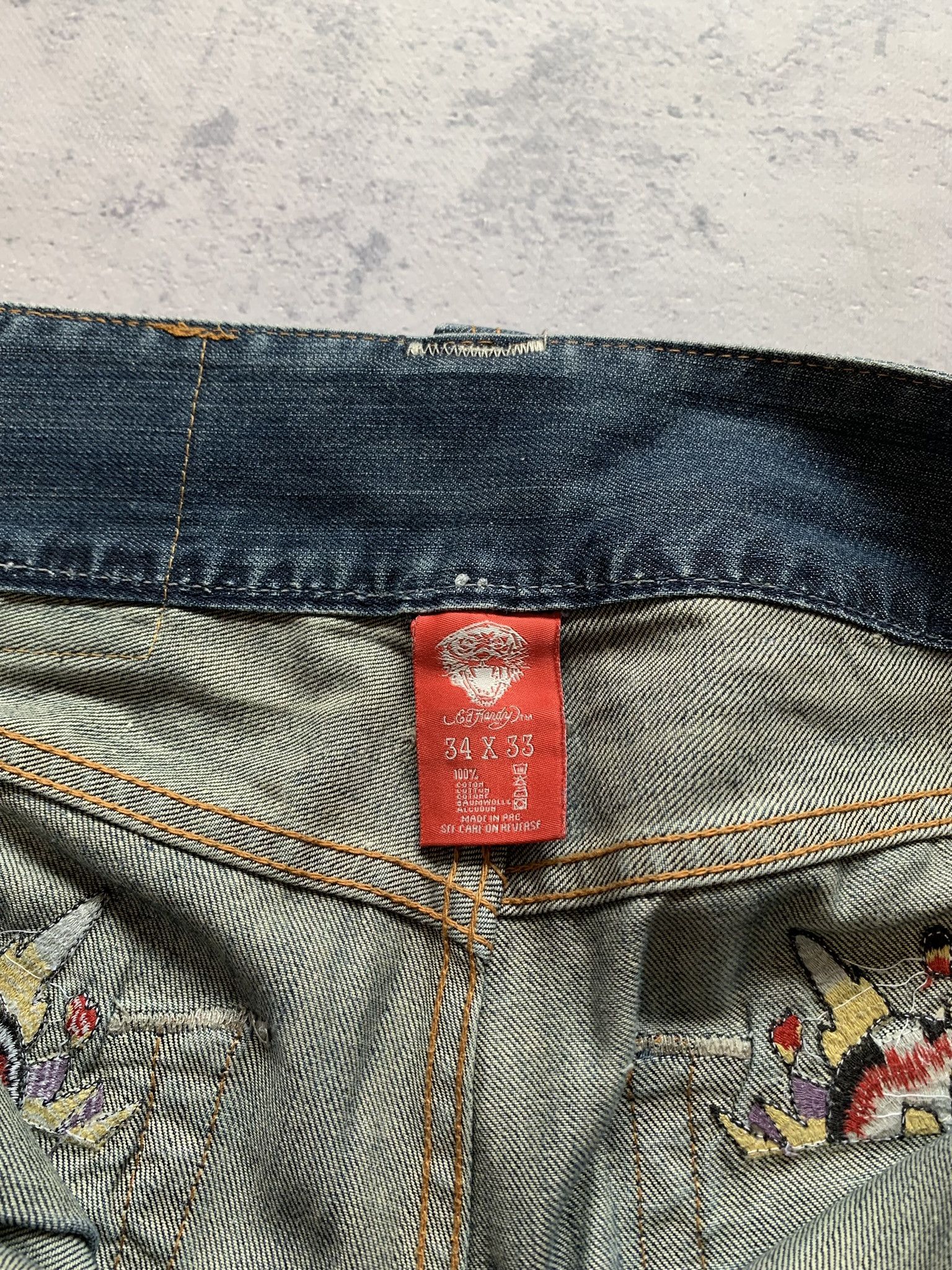 Ed Hardy Vintage Ed Hardy Jeans by Christian Audigier Denim Pants Y2K Size US 34 / EU 50 - 14 Thumbnail