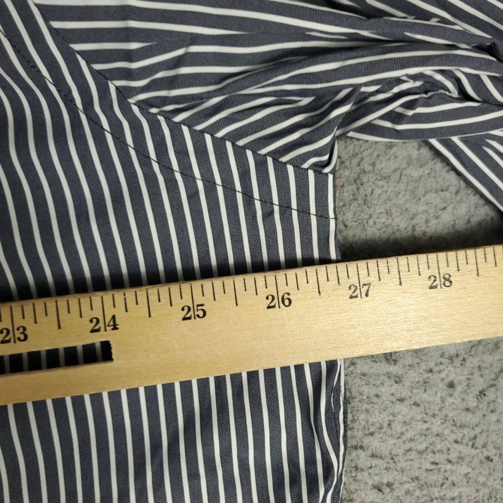 Ralph Lauren Ralph Lauren Shirt Mens 2XL Blue Nylon Striped Button-Up Pony Logo Collared Long Sleeve Button-Down Vintage? Size US XXL / EU 58 / 5 - 6 Thumbnail
