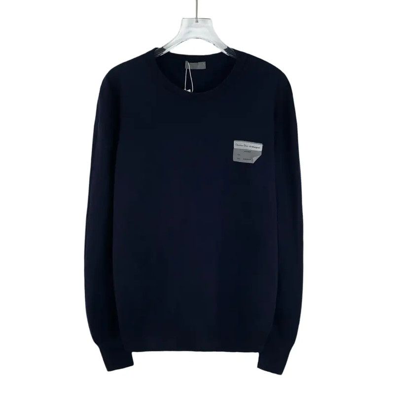 Dior Dior Men's Navy Wool Sweatshirt 0089 Size US M / EU 48-50 / 2 - 1 Thumbnail