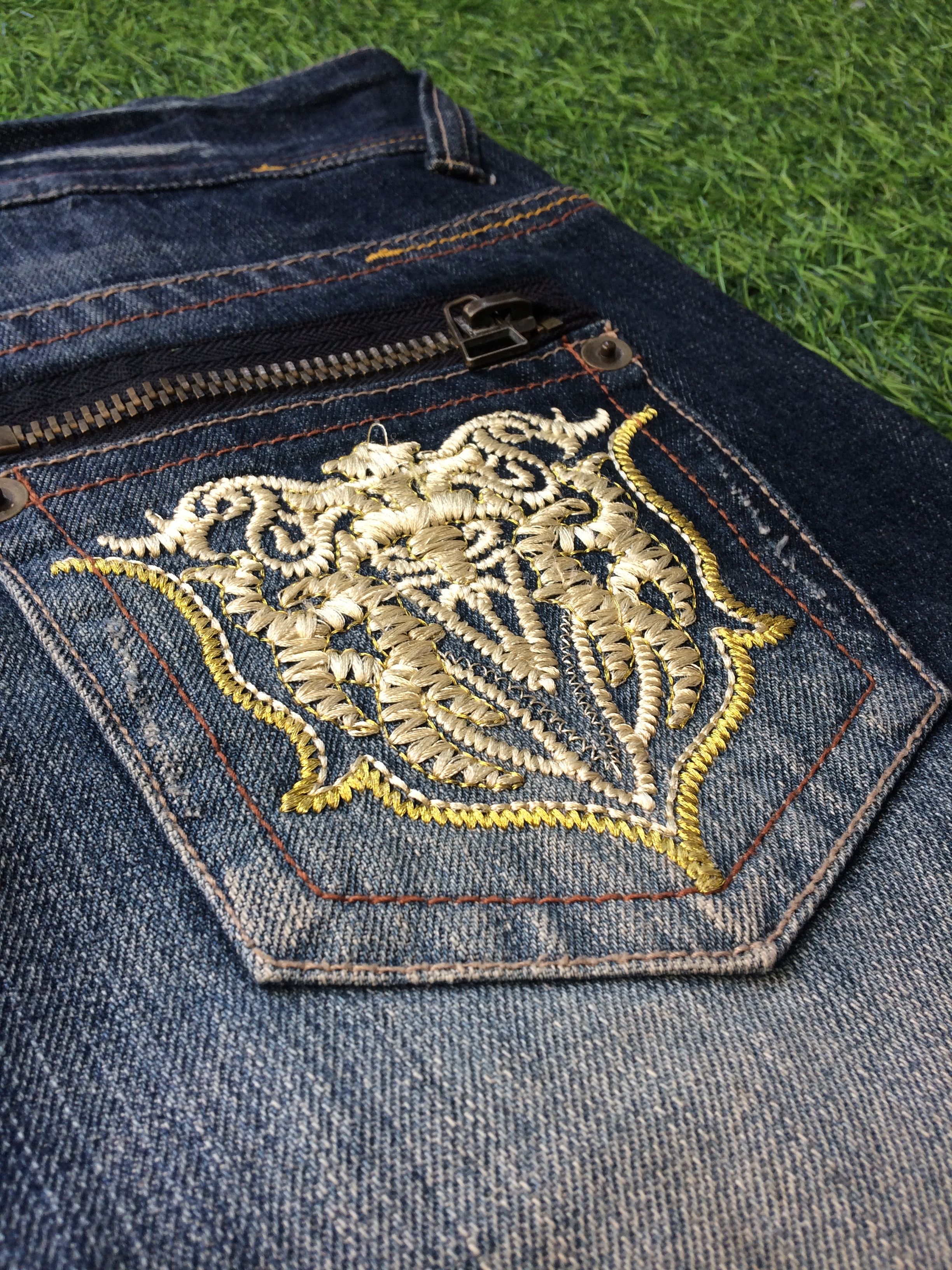 Japanese Brand Japanese Low Waist Flared Wide Leg Jeans #D-594 Size 28" / US 6 / IT 42 - 10 Thumbnail