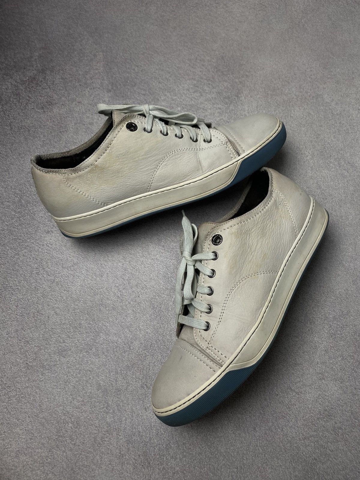 Lanvin Vintage Lanvin Distressed Cap Toe Leather sneakers Size US 8 / EU 41 - 3 Thumbnail