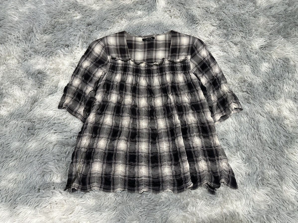 Y's 🔥Vintage Y’s For Living Yohji Yamamoto Plaid Blouse Wrinkled Size M / US 6-8 / IT 42-44 - 1 Thumbnail