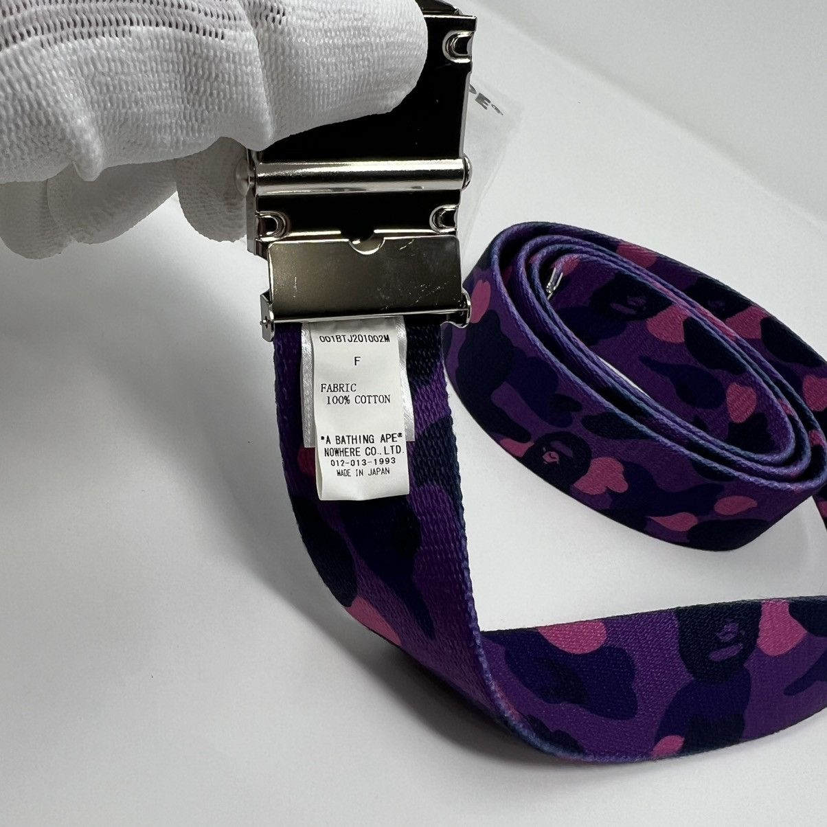 Bape Bape Color Camo Purple GI Belt - One Size Fits Most Size ONE SIZE - 3 Thumbnail