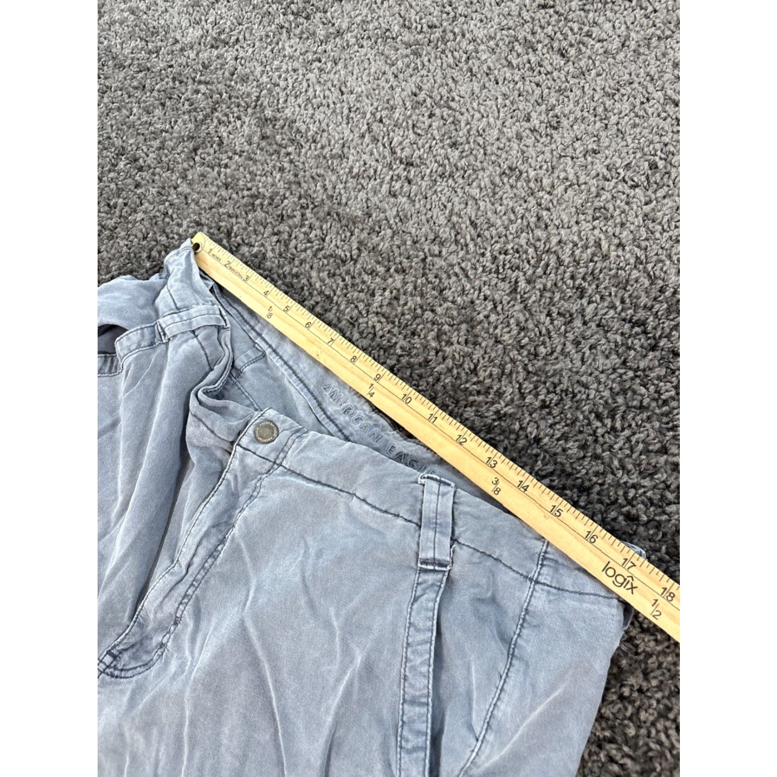American Eagle Outfitters VINTAGE? American Eagle Pants Cargo Wide-Leg Baggy Blue 18 Women Womens Size 18 Wide-Leg Cargo Pants Blue American Eagle Outfitters Pants Womans 18 Size 40" / US 18 - 5 Thumbnail