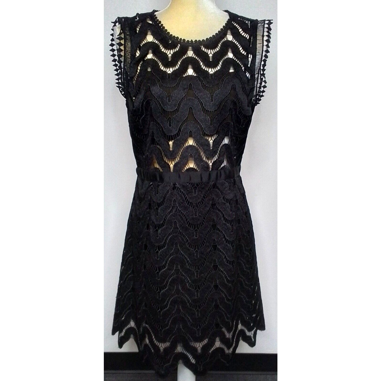 Other Ark & Co Dress Women's Large Black Sheer Lace #W3315 Size L / US 10 / IT 46 - 2 Thumbnail