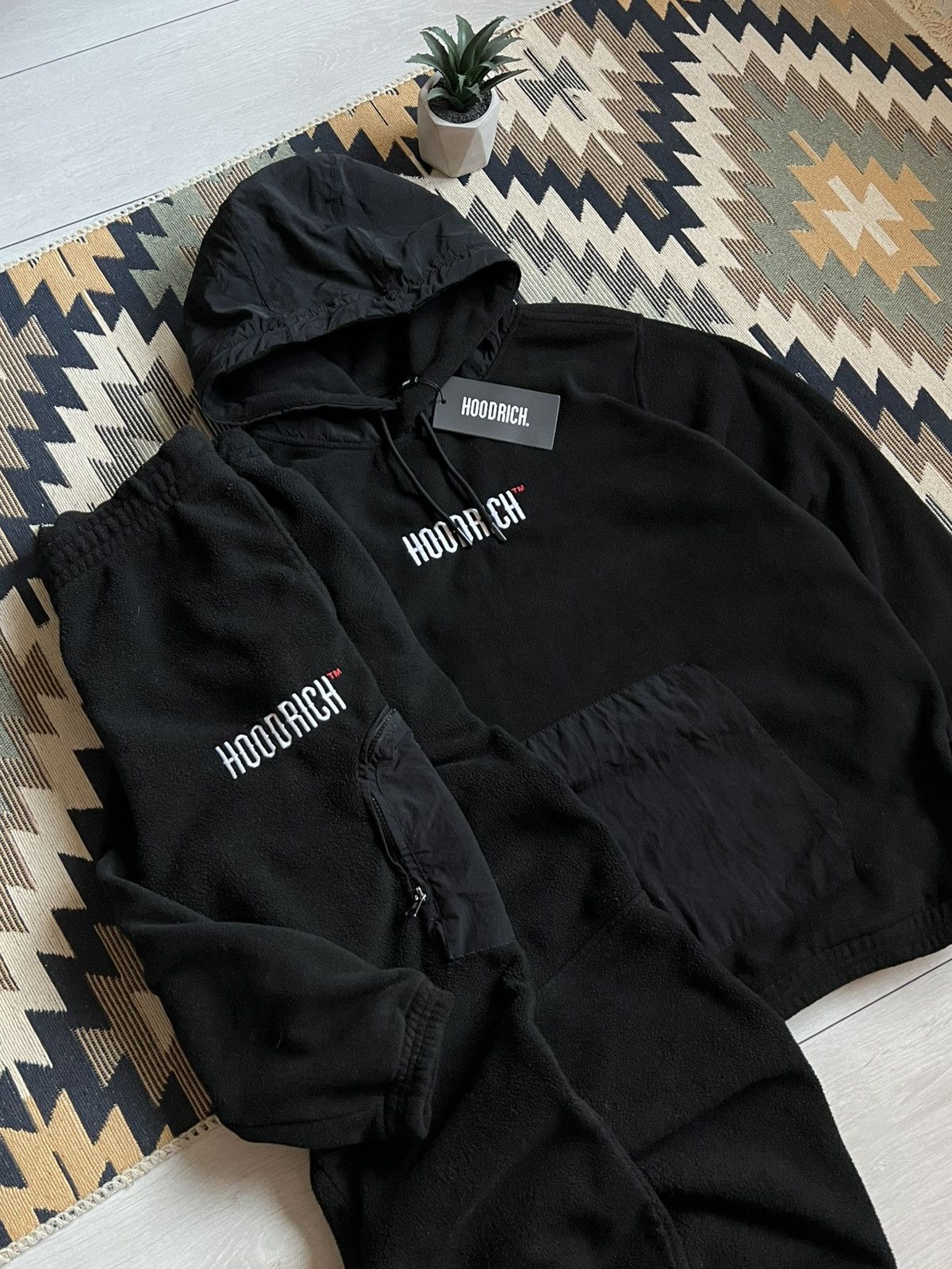 Hoodrich × Japanese Brand Hoodrich Y2k Drill Big logo Fleece Tracksuit Size US M / EU 48-50 / 2 - 2 Thumbnail